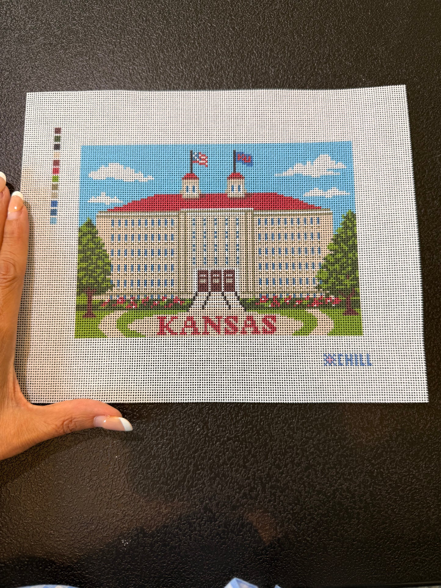Kansas Needlepoint Canvas – Fraser Hall Campus Design