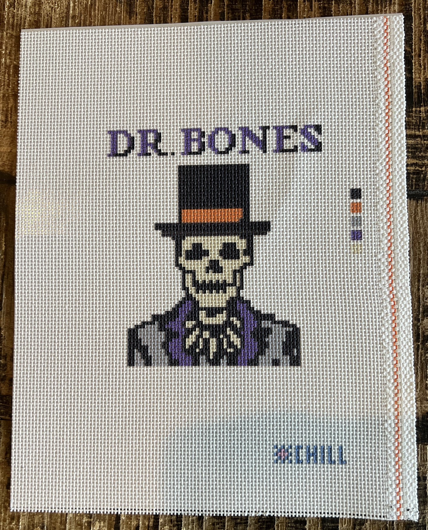 Dr. Bones Halloween Needlepoint Canvas