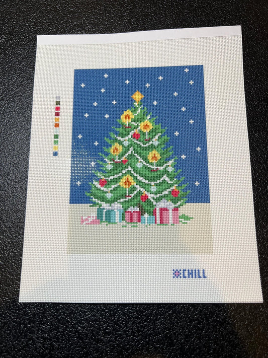 Christmas Tree Needlepoint Canvas – Canvas Detail – Needlepoint & Chill