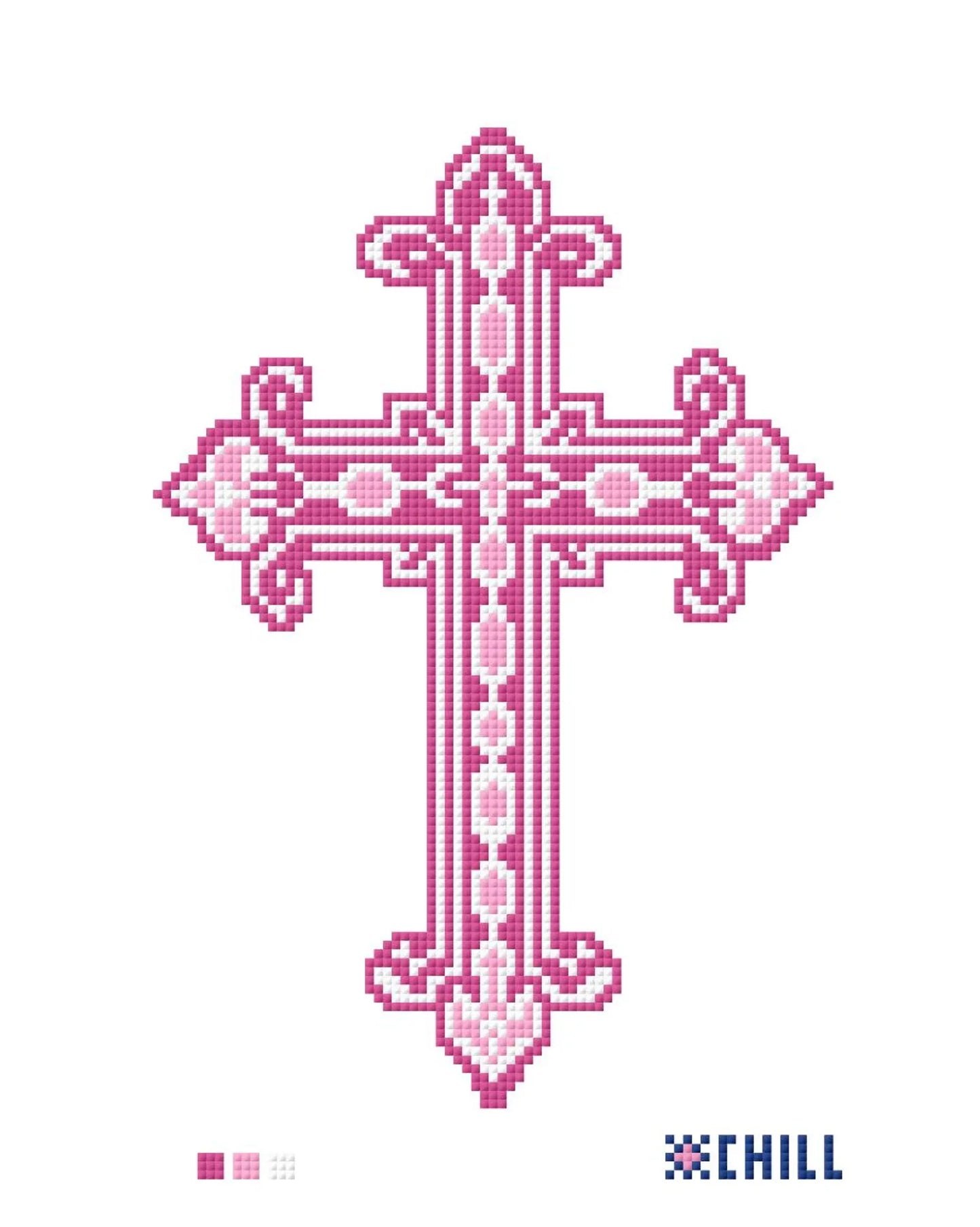 Custom Cross Needlepoint Canvas – Baptism or Confirmation Gift