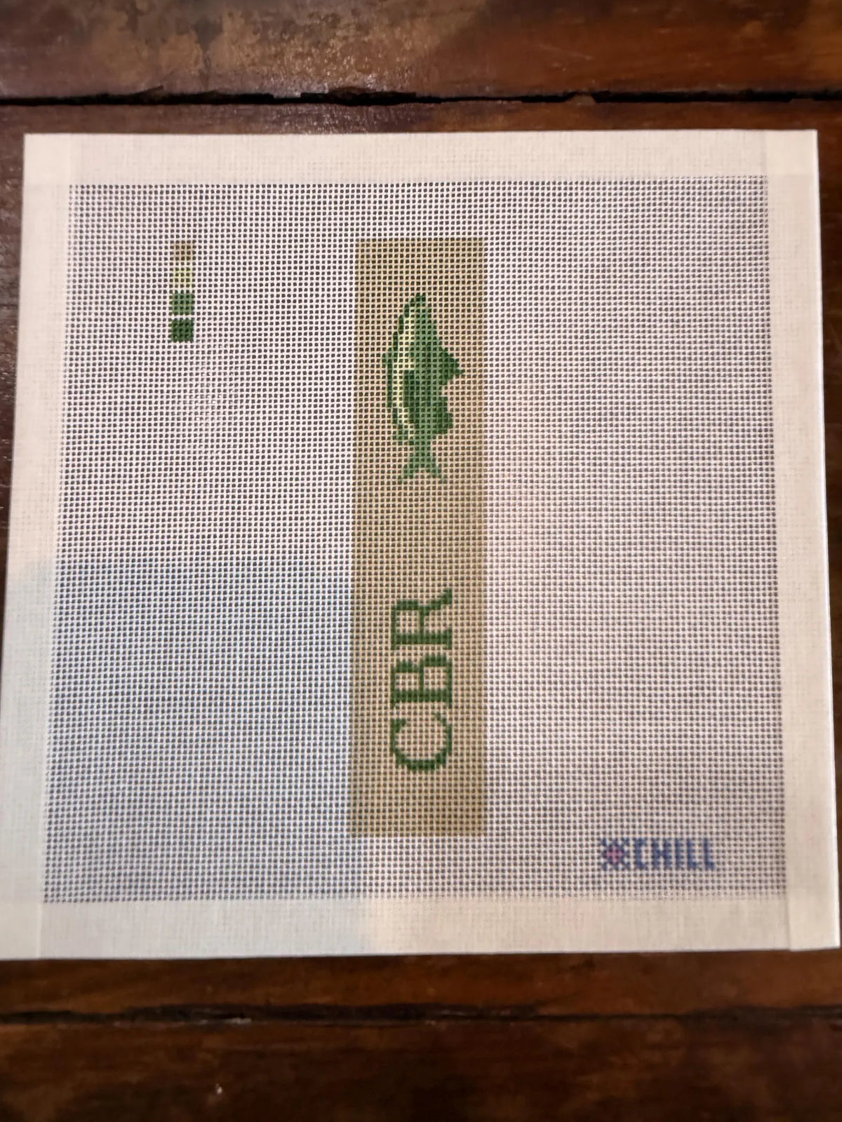Personalized Fish Key Fob Needlepoint Canvas