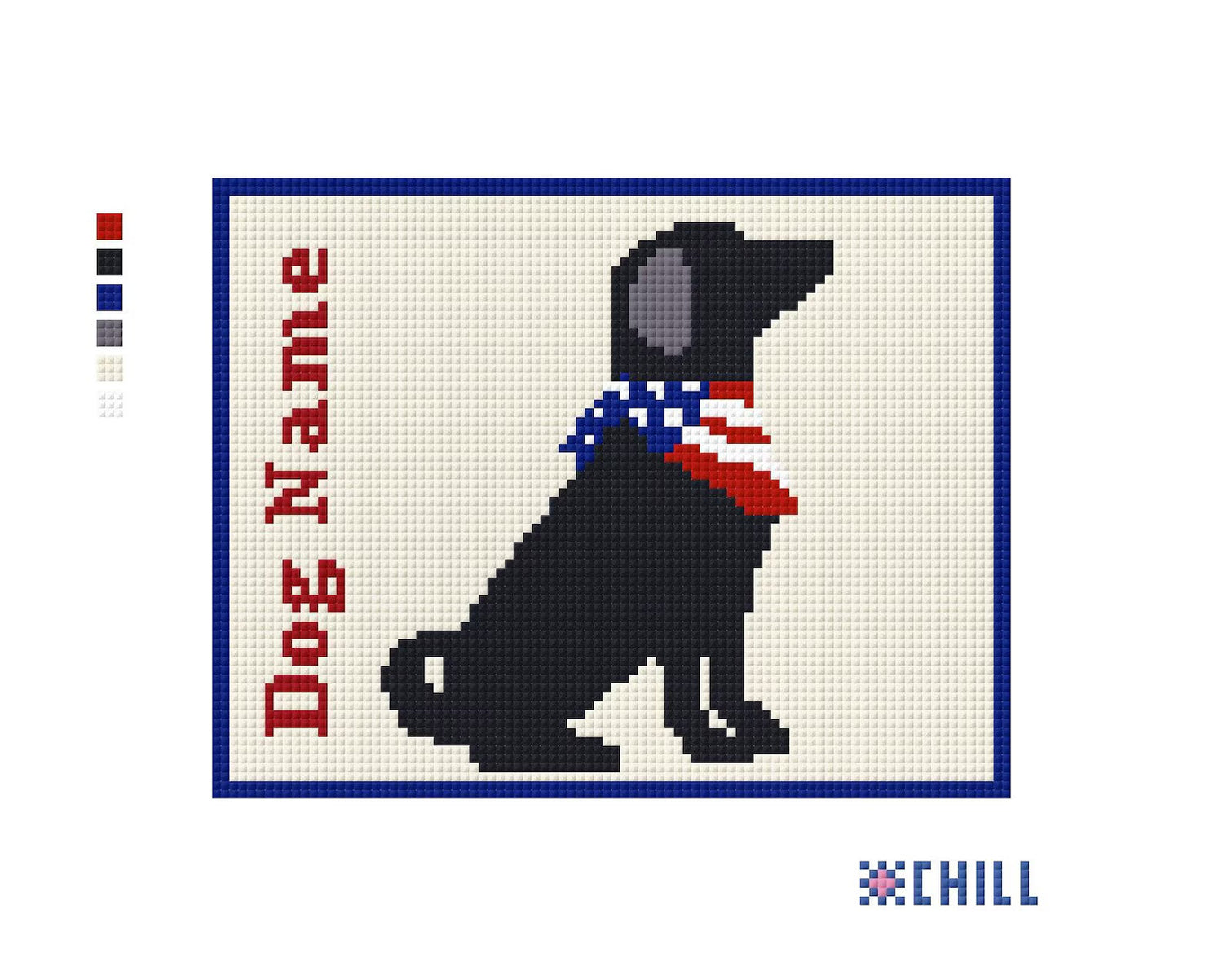 Personalizable Labrador Needlepoint Canvas – Add Your Dog's Name – Needlepoint & Chill