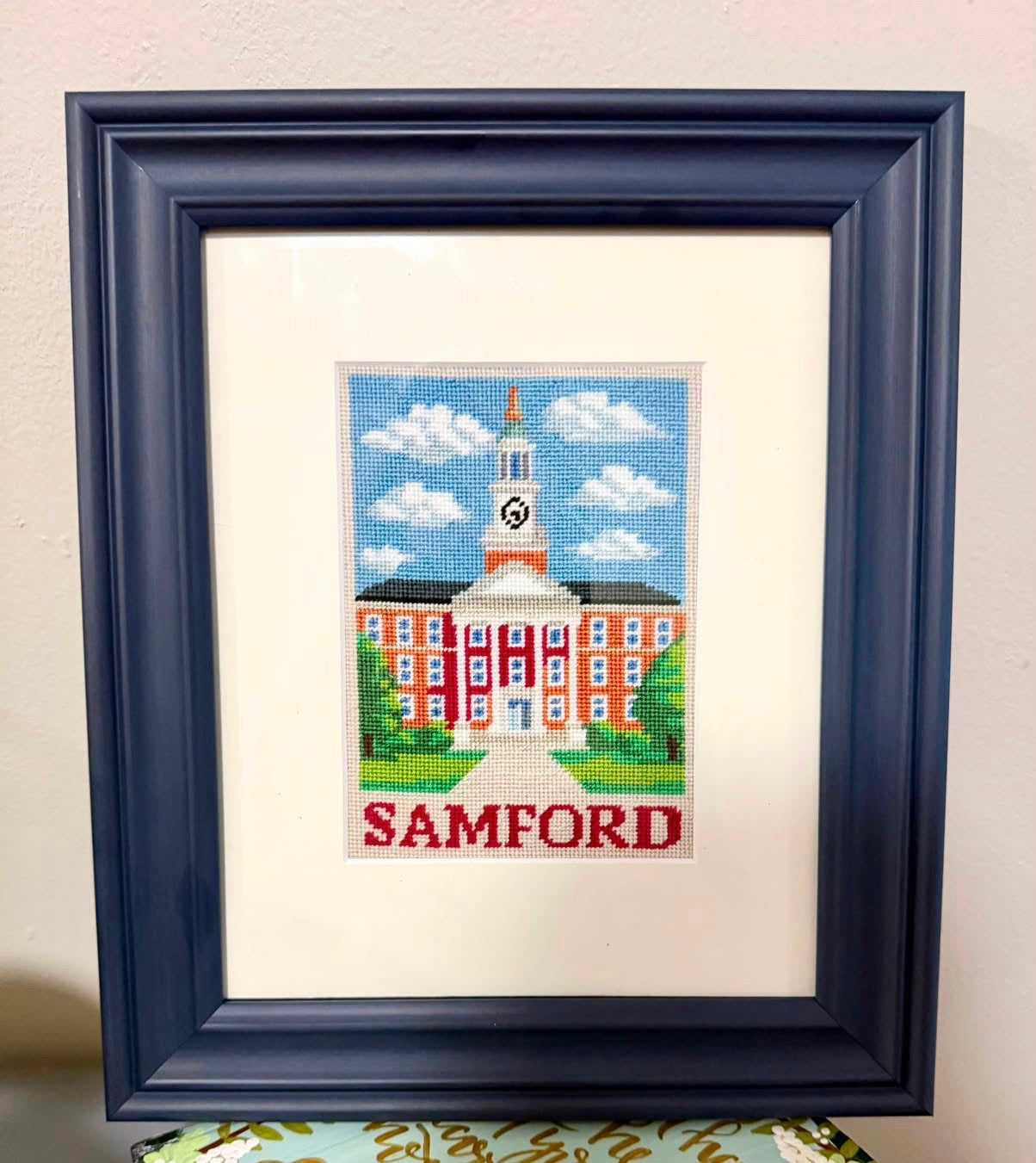 Samford University Needlepoint Canvas – Birmingham, Alabama Landmark