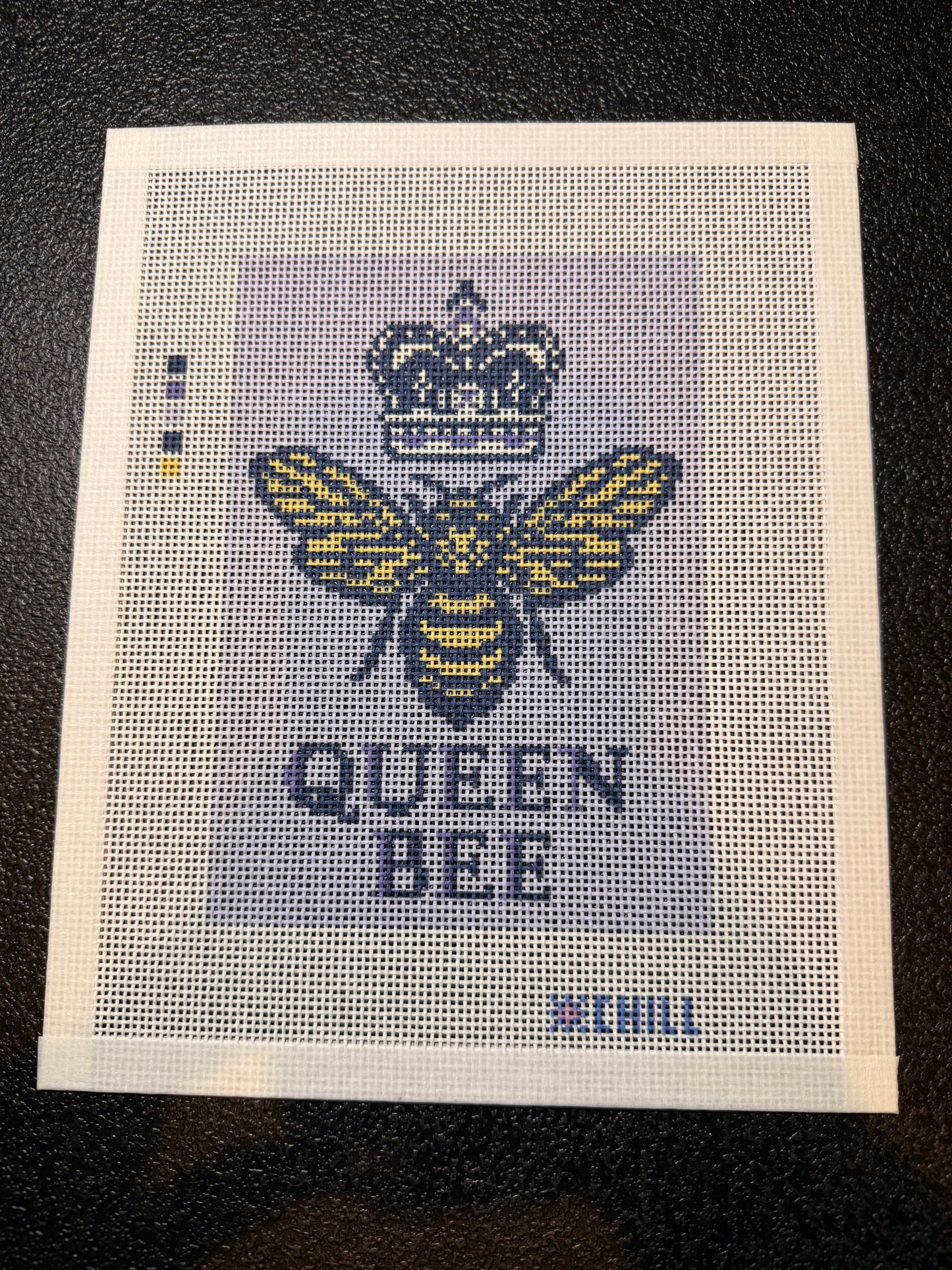Queen Bee Needlepoint Canvas – Purple