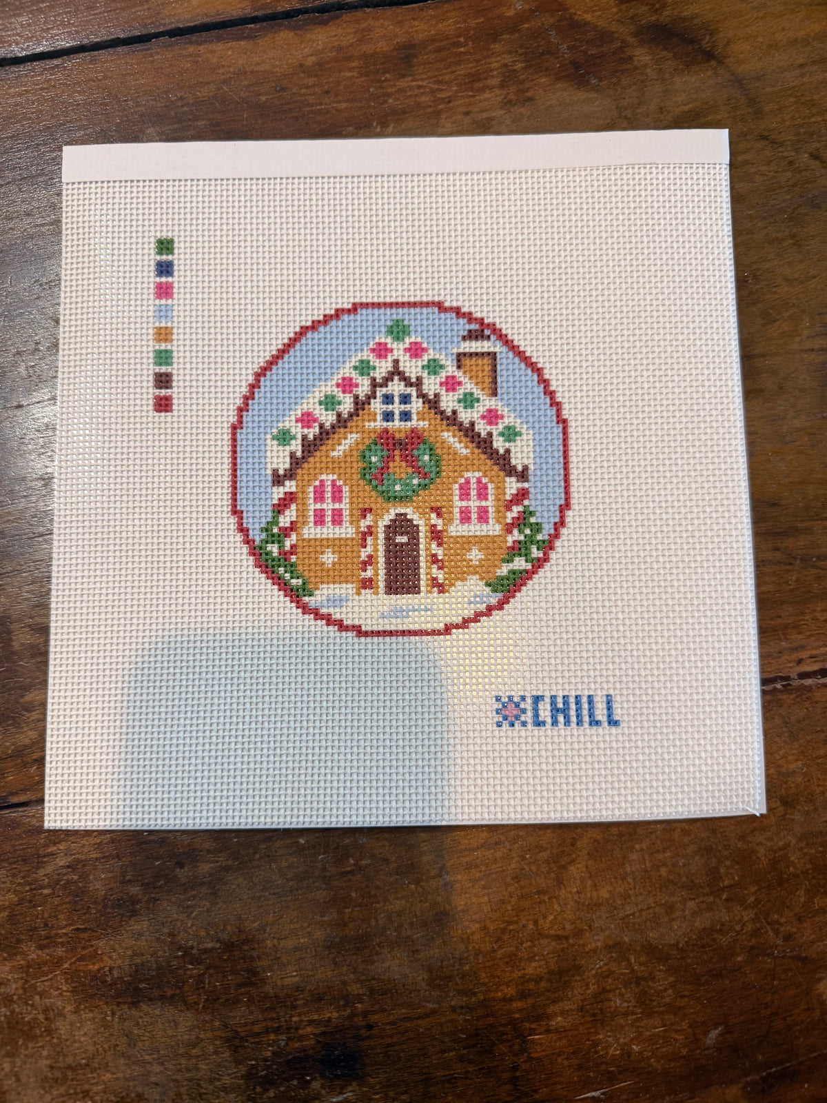 Gingerbread House Christmas Needlepoint Ornament Kit | Winter Chill Collection