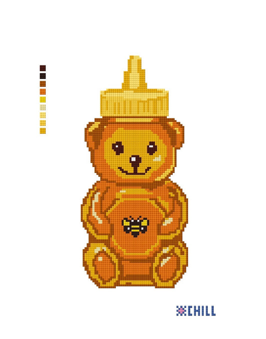 Honey Bear Needlepoint Canvas – Café & Food Collection