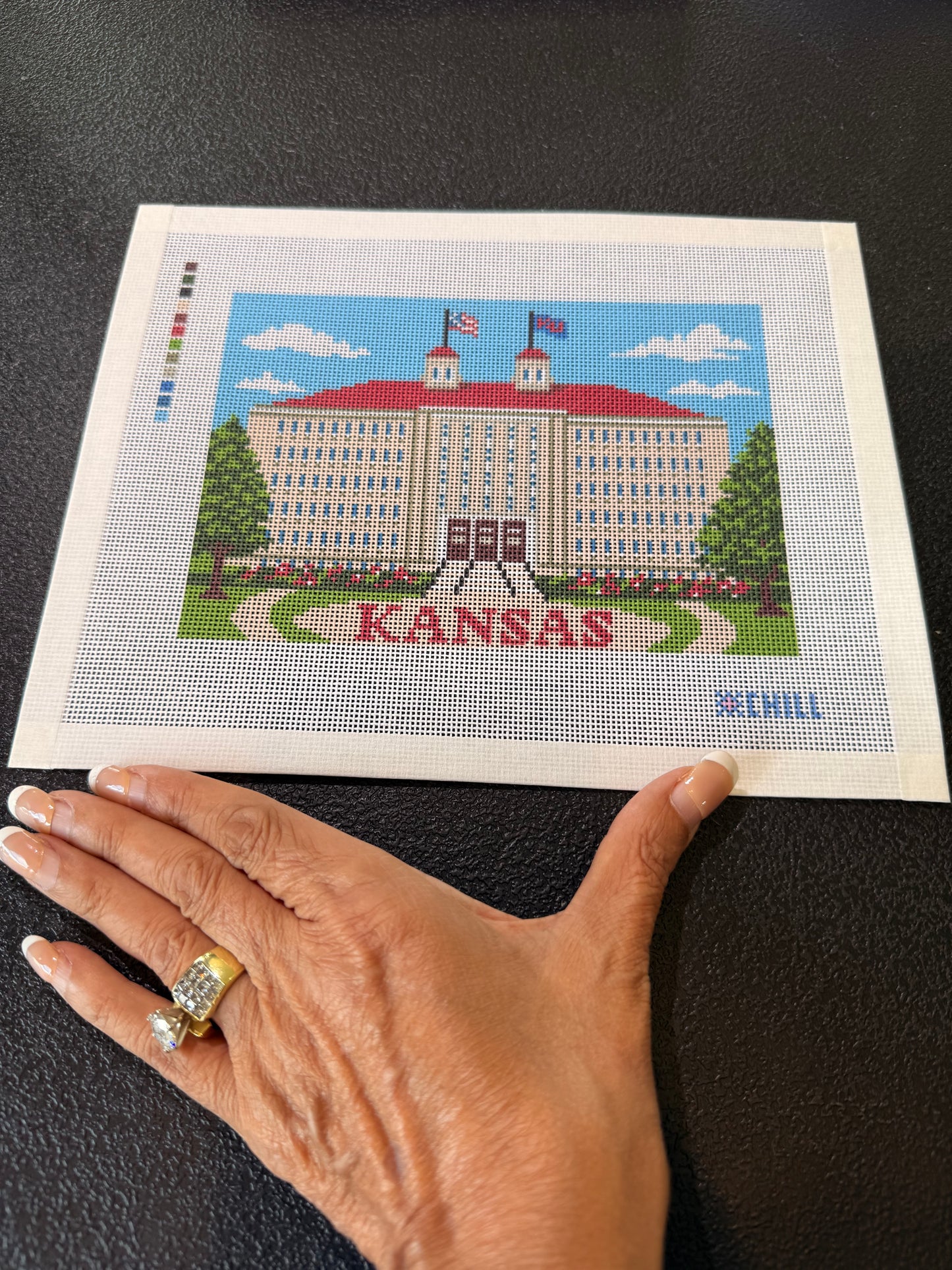 Kansas Needlepoint Canvas – Fraser Hall Campus Design