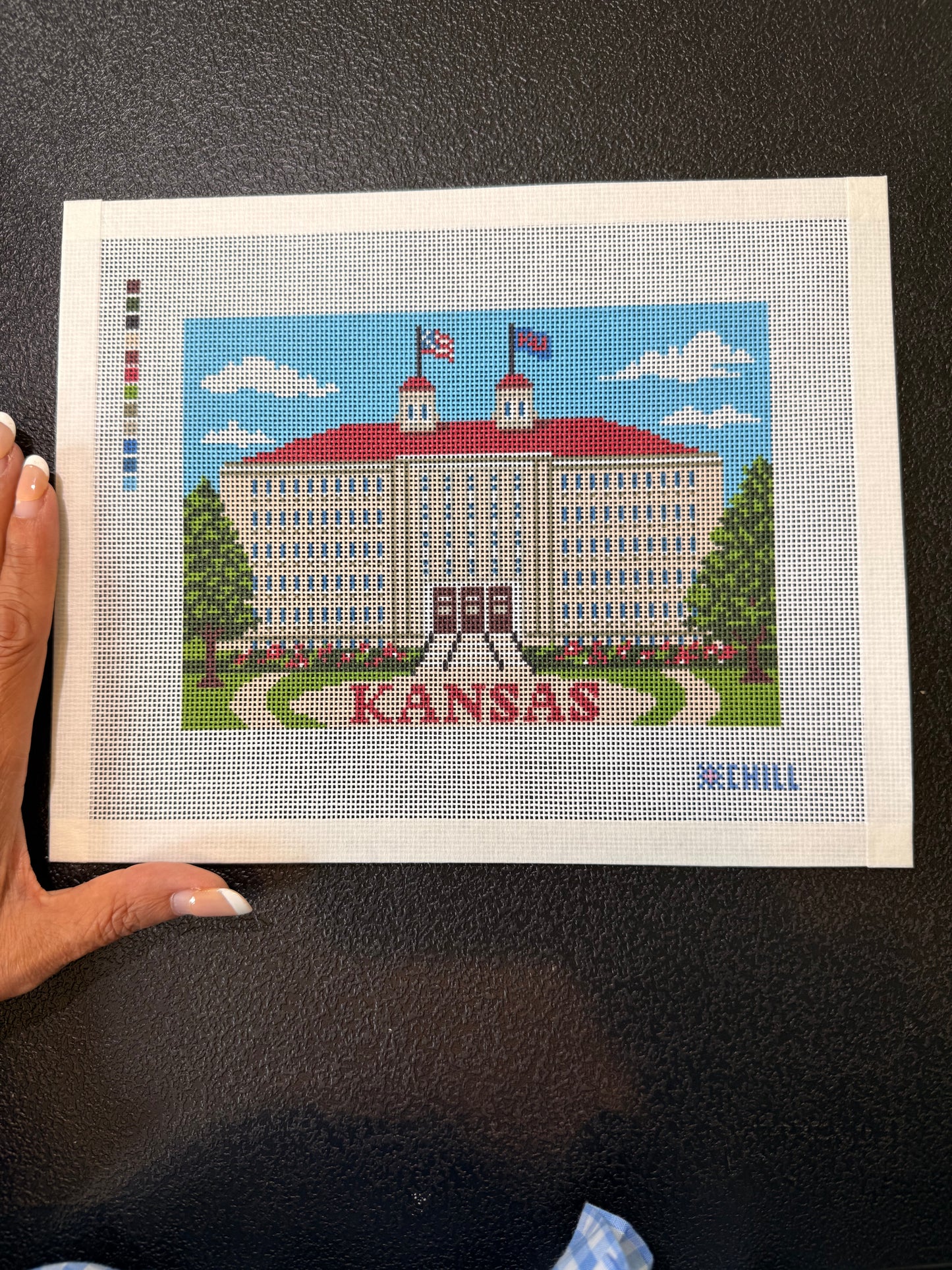 Kansas Needlepoint Canvas – Fraser Hall Campus Design