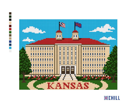 Kansas Needlepoint Canvas – Fraser Hall Campus Design