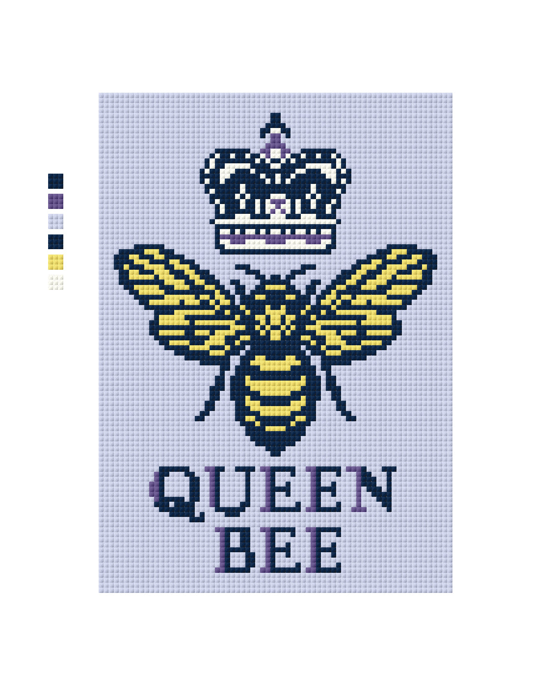 Queen Bee Needlepoint Canvas – Purple