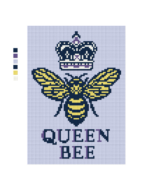 Queen Bee Needlepoint Canvas – Purple