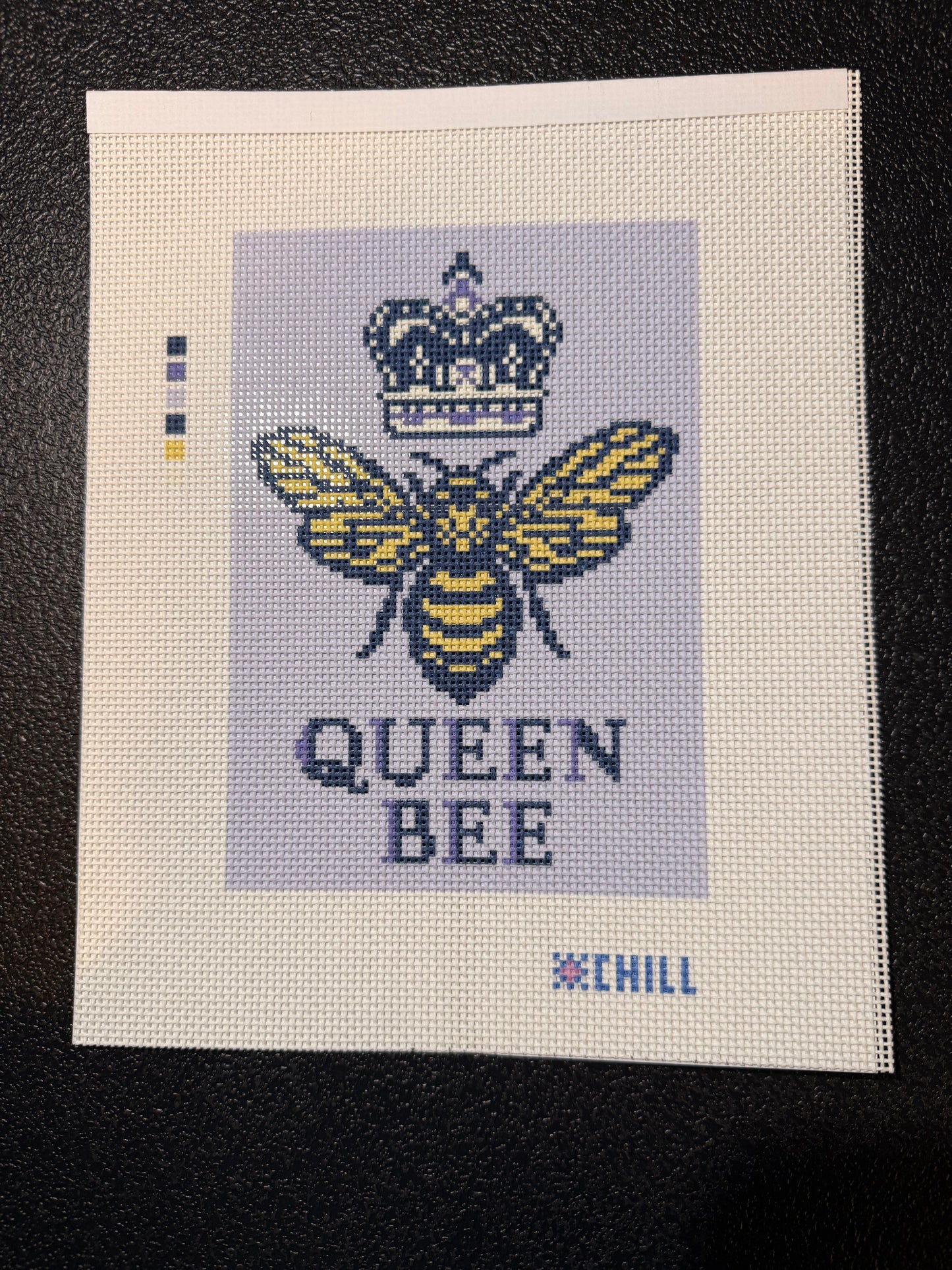 Queen Bee Needlepoint Canvas – Purple