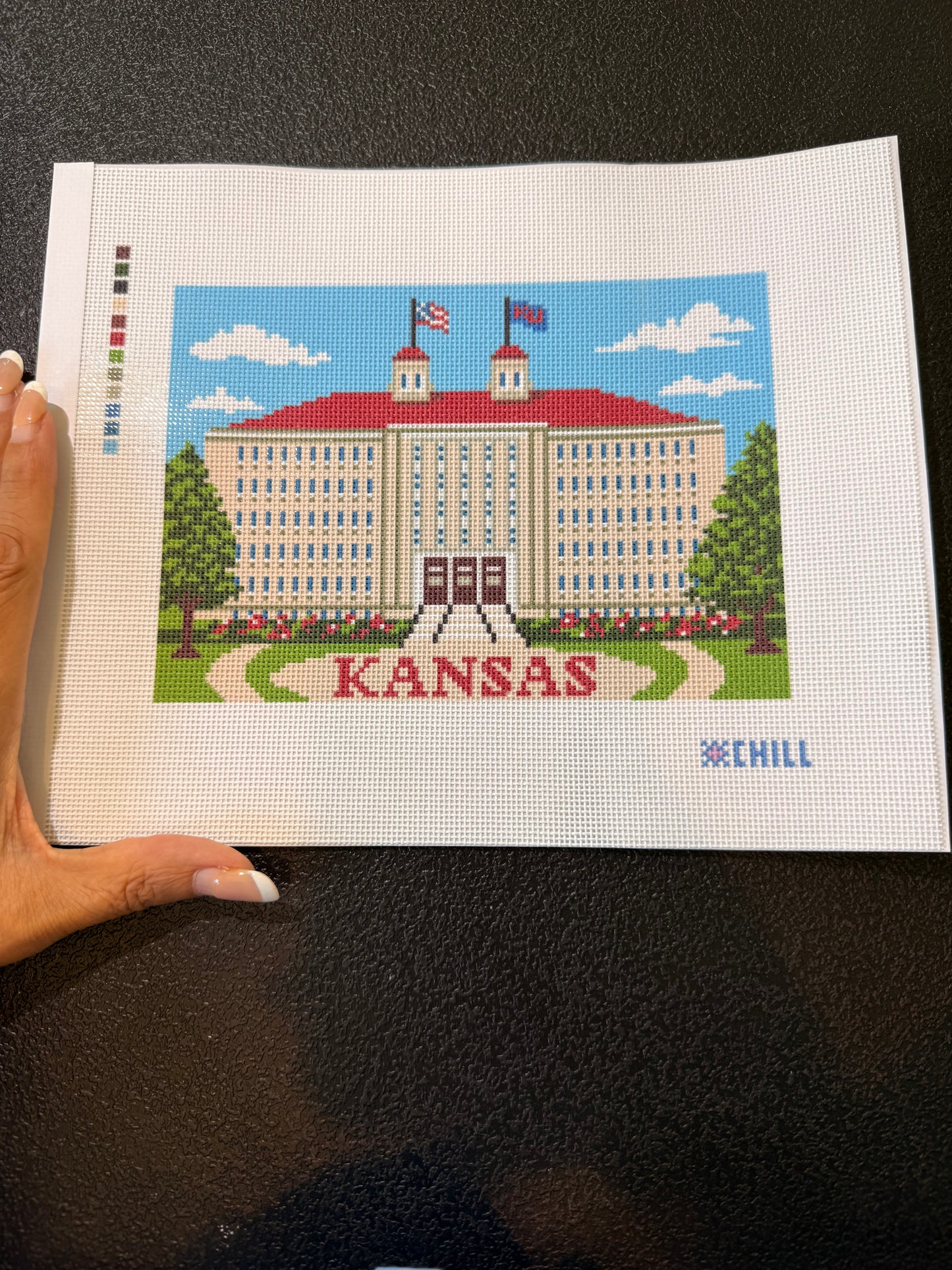 Kansas Needlepoint Canvas – Fraser Hall Campus Design