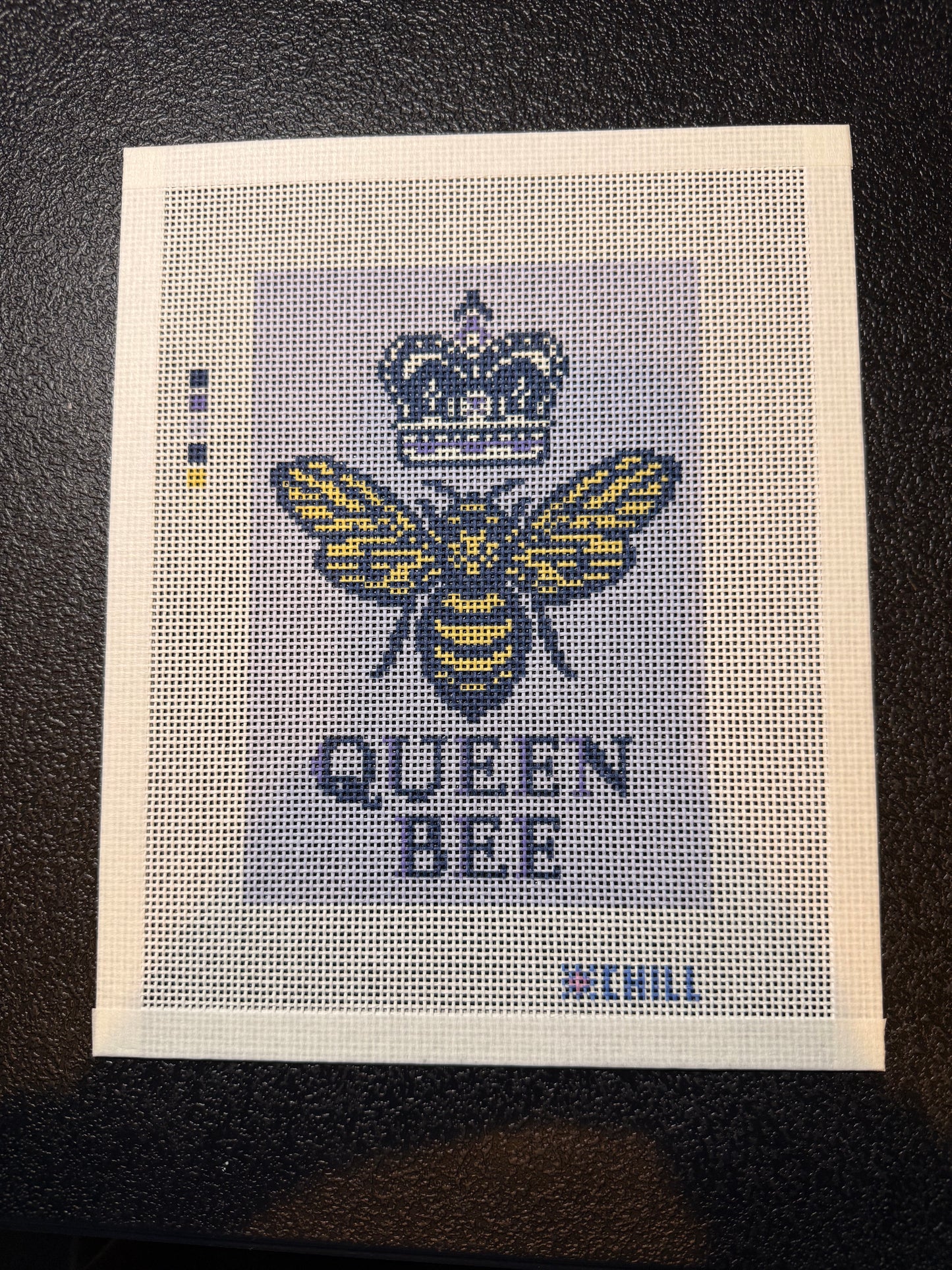Queen Bee Needlepoint Canvas – Purple