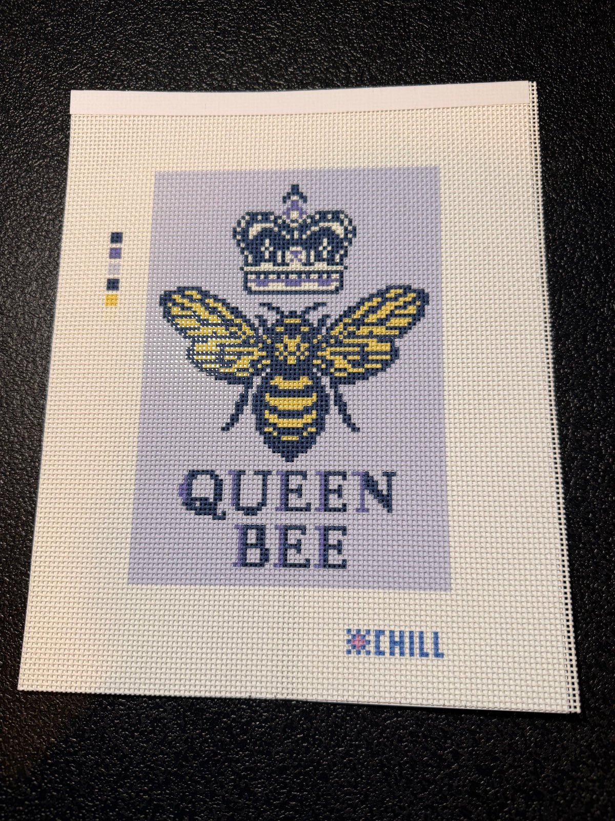 Queen Bee Needlepoint Canvas – Purple