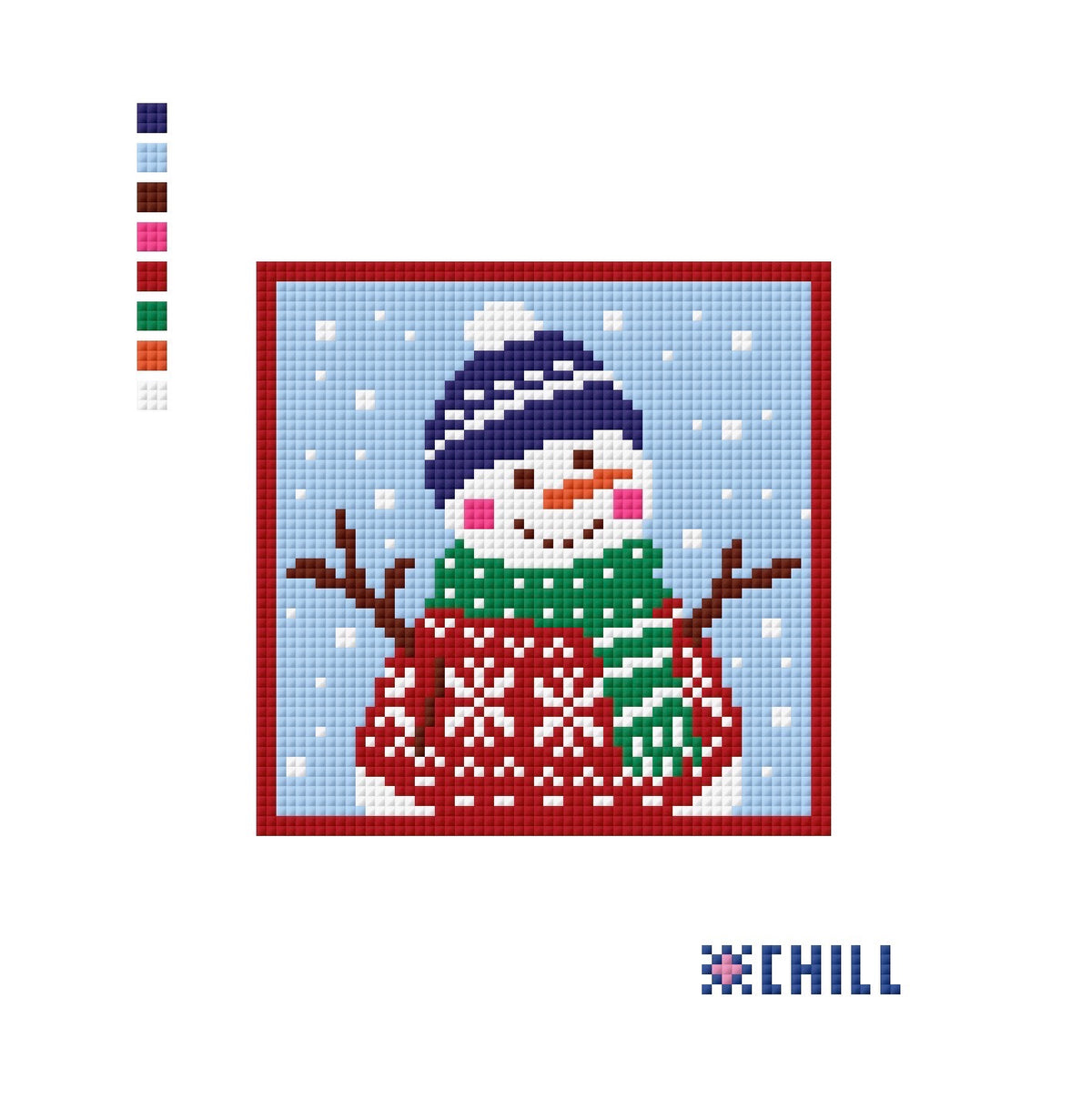 Christmas Needlepoint Canvas Bundle of 6 – Square Ornaments or Coasters | Winter Chill Collection