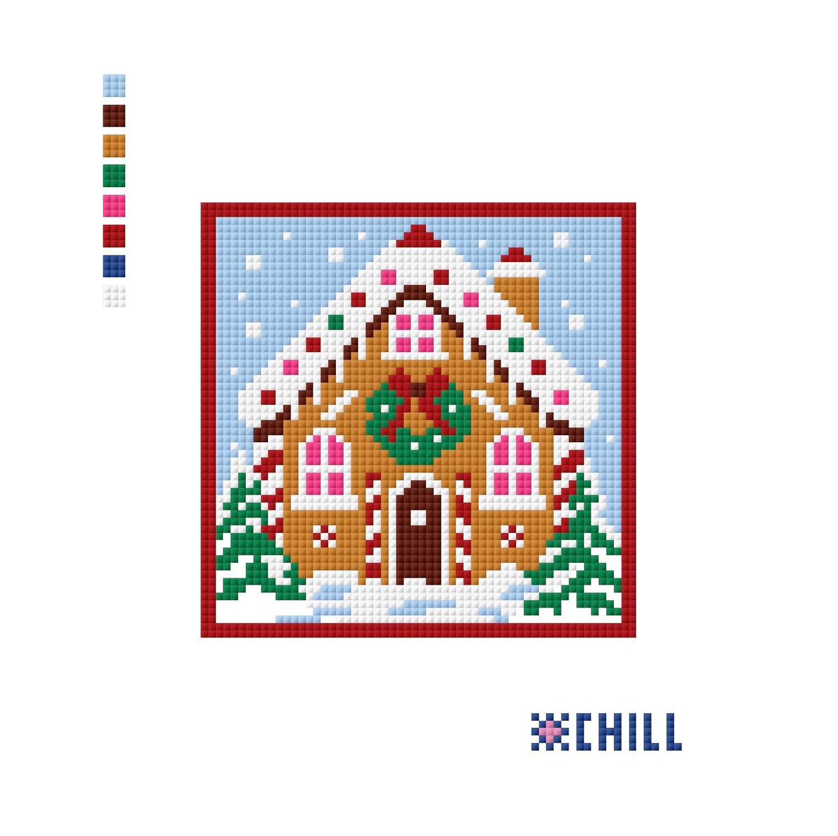 Christmas Needlepoint Canvas Bundle of 6 – Square Ornaments or Coasters | Winter Chill Collection