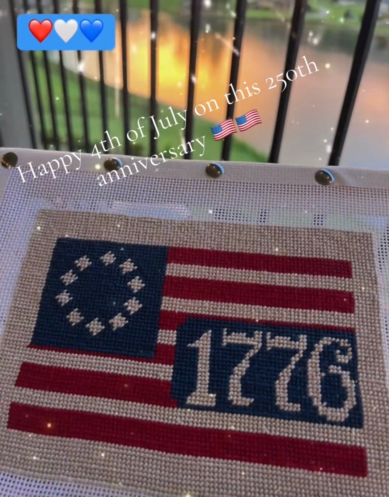 1776 Flag Needlepoint Kit – Betsy Ross Design, Everything Included