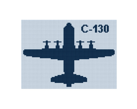 Aim High C130 Needlepoint Canvas – Military Veteran Series