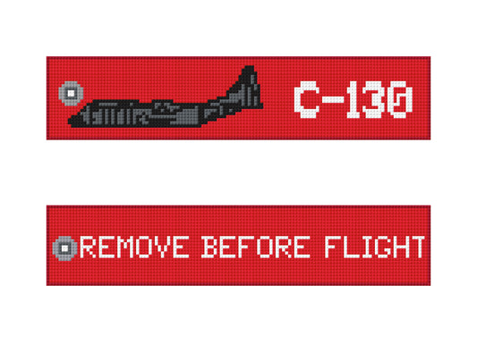 C130 Airplane Luggage Tag Needlepoint Canvas – Military Veteran Series