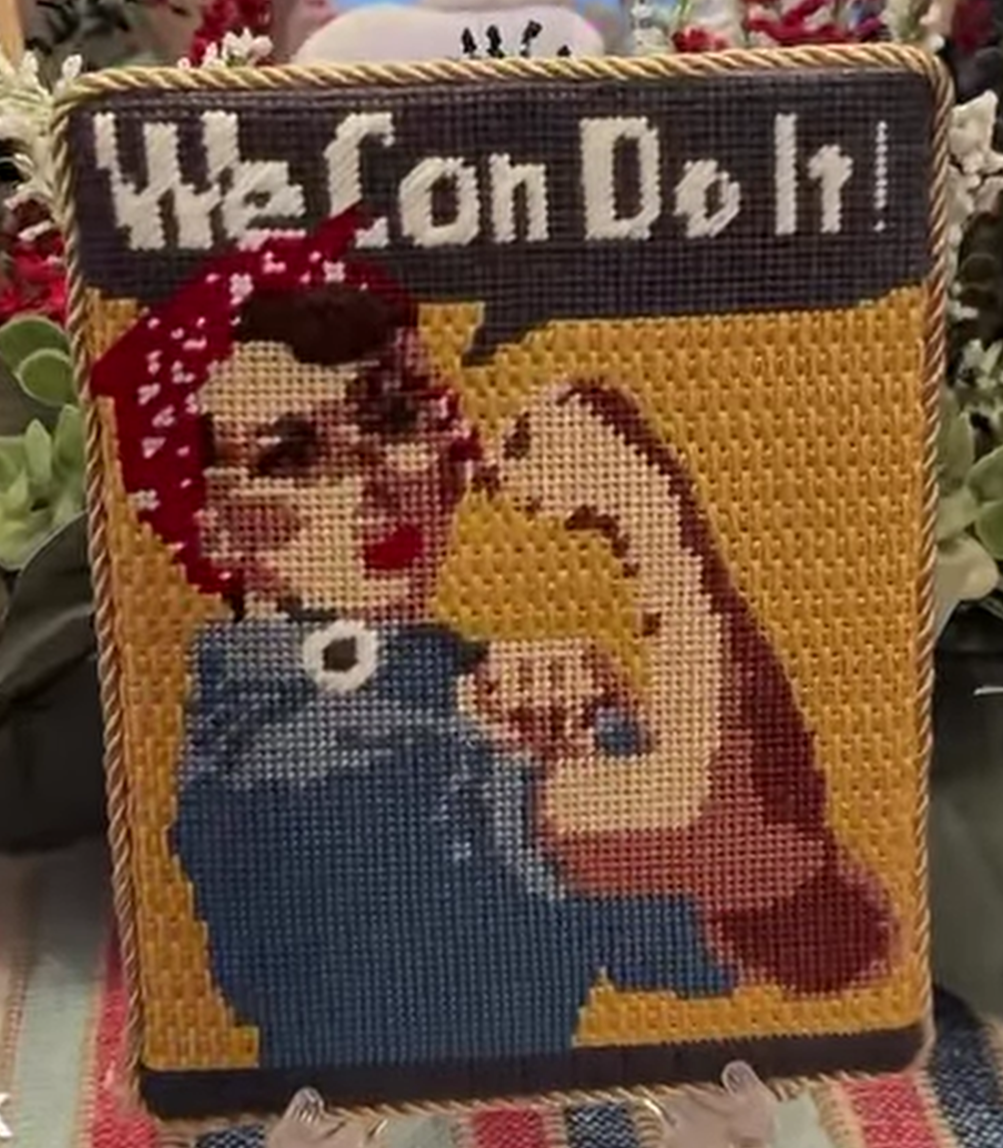 Rosie "We Can Do It" Needlepoint Canvas