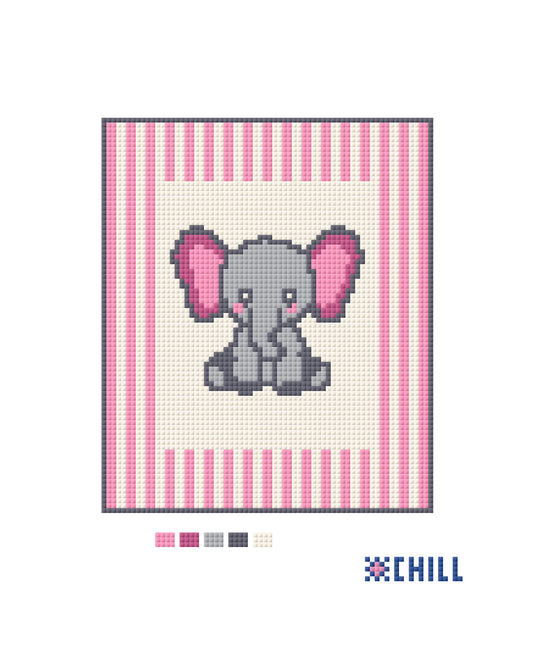Little AL Pink Elephant Needlepoint Canvas – Needlepoint & Chill