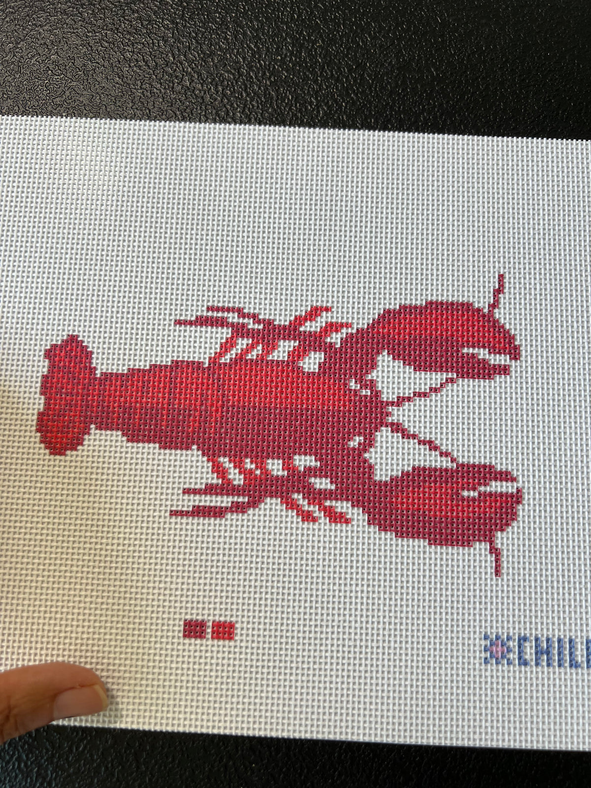 Lobster Ornament Needlepoint Kit – Full Contents – Needlepoint & Chill