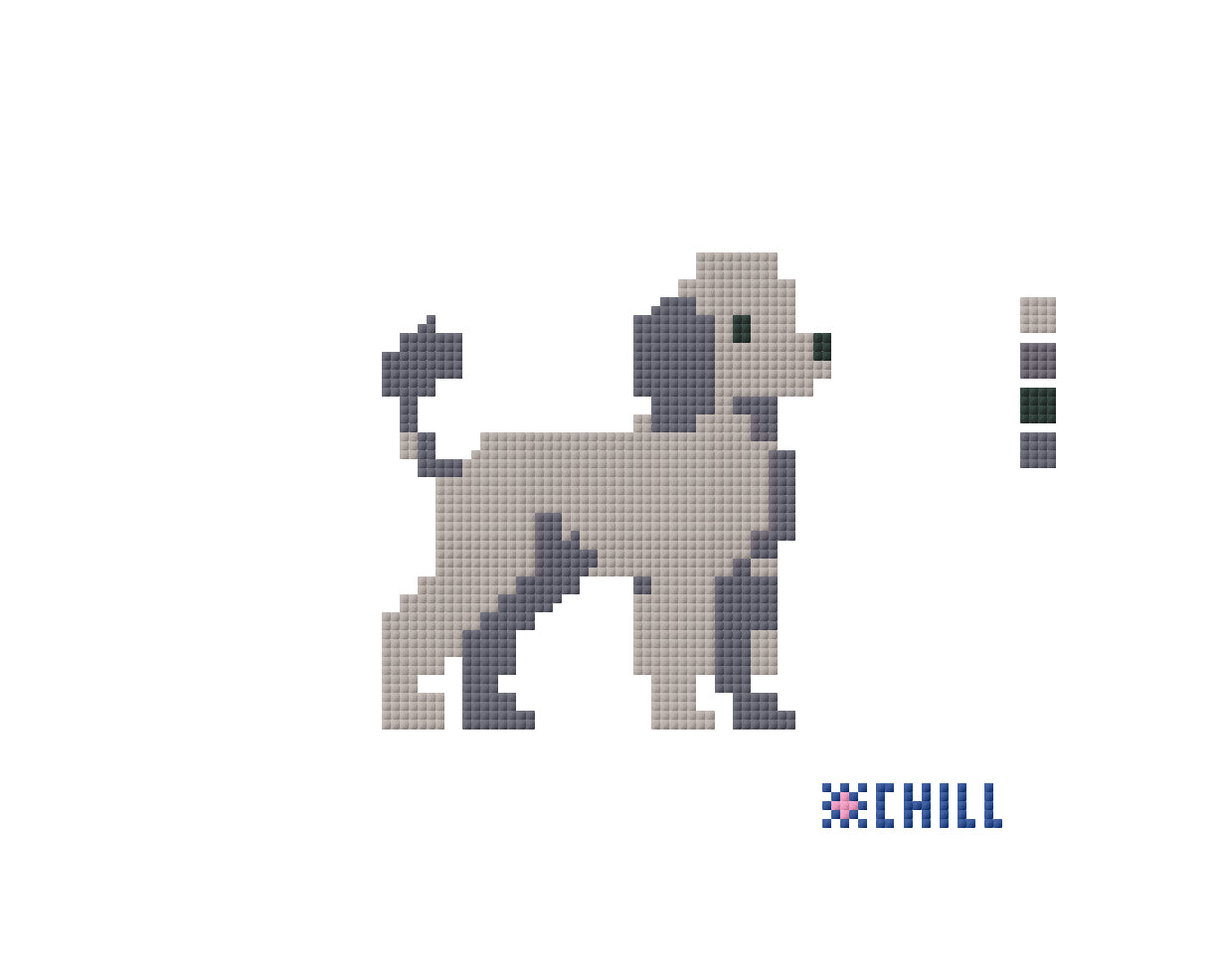 Poodle Dog Needlepoint Canvas – Animal Series – Needlepoint & Chill