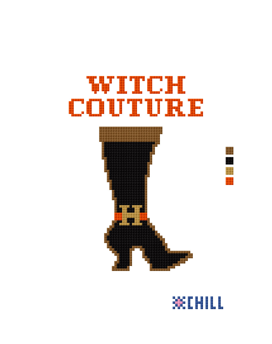 Witch Couture Boot Needlepoint Canvas
