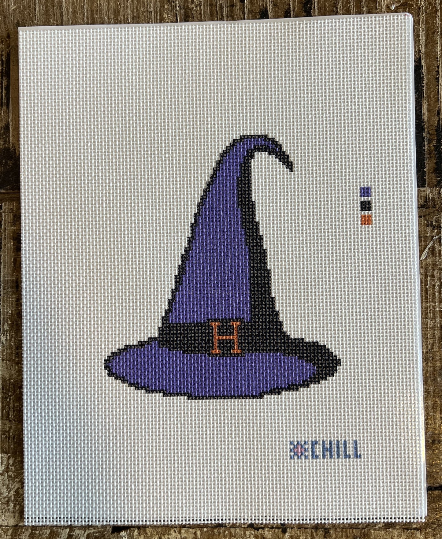 Witches Hat Halloween Needlepoint Canvas