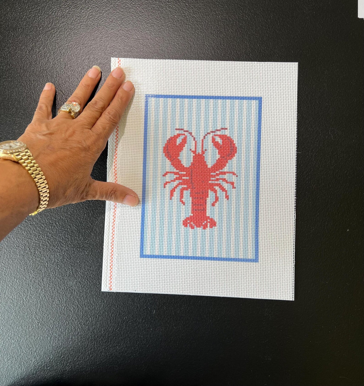 Lobster Needlepoint Kit – Full Contents – Needlepoint & Chill