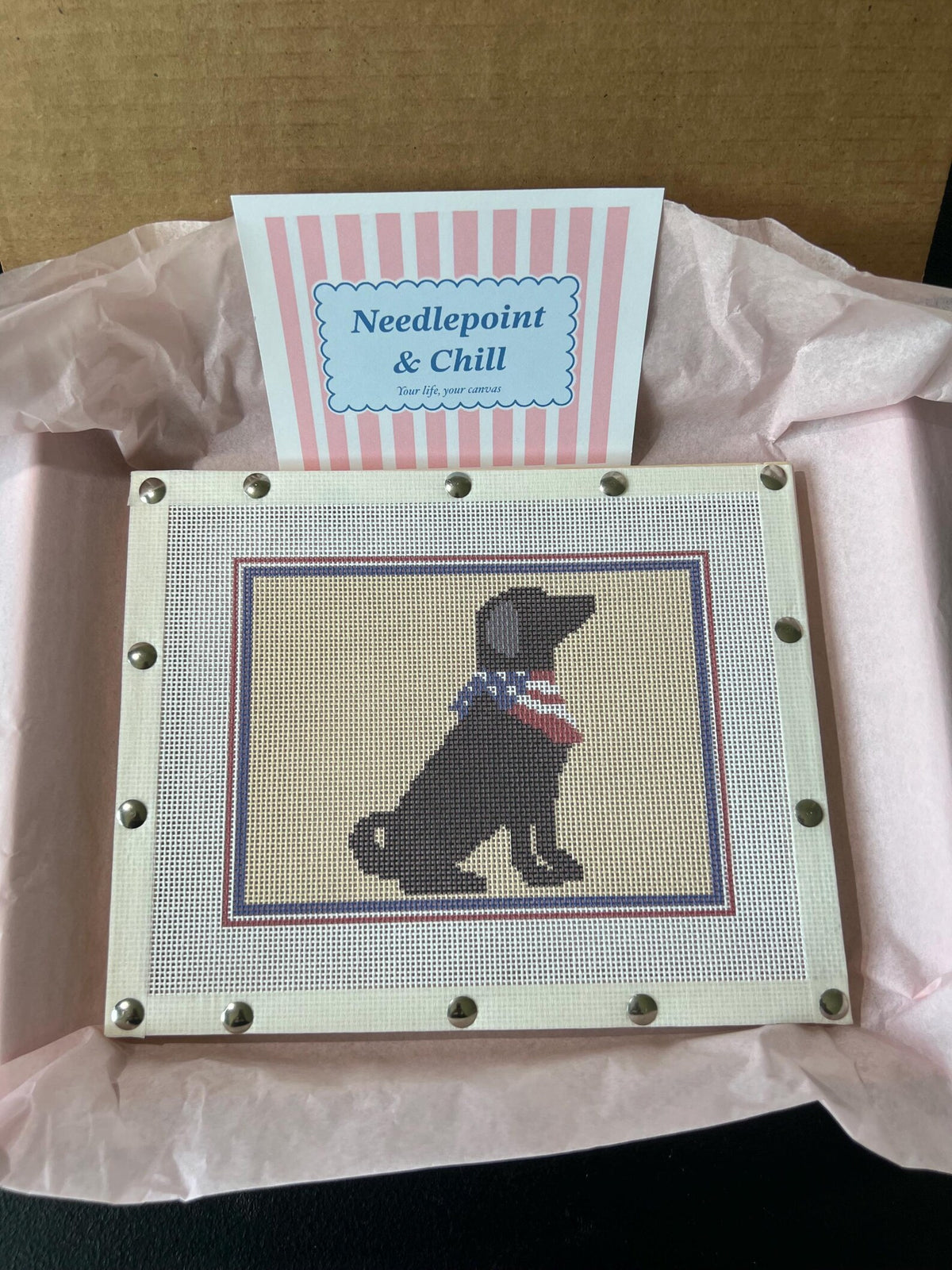 Patriotic Dog Needlepoint Kit – My Best Friend, Animal Series