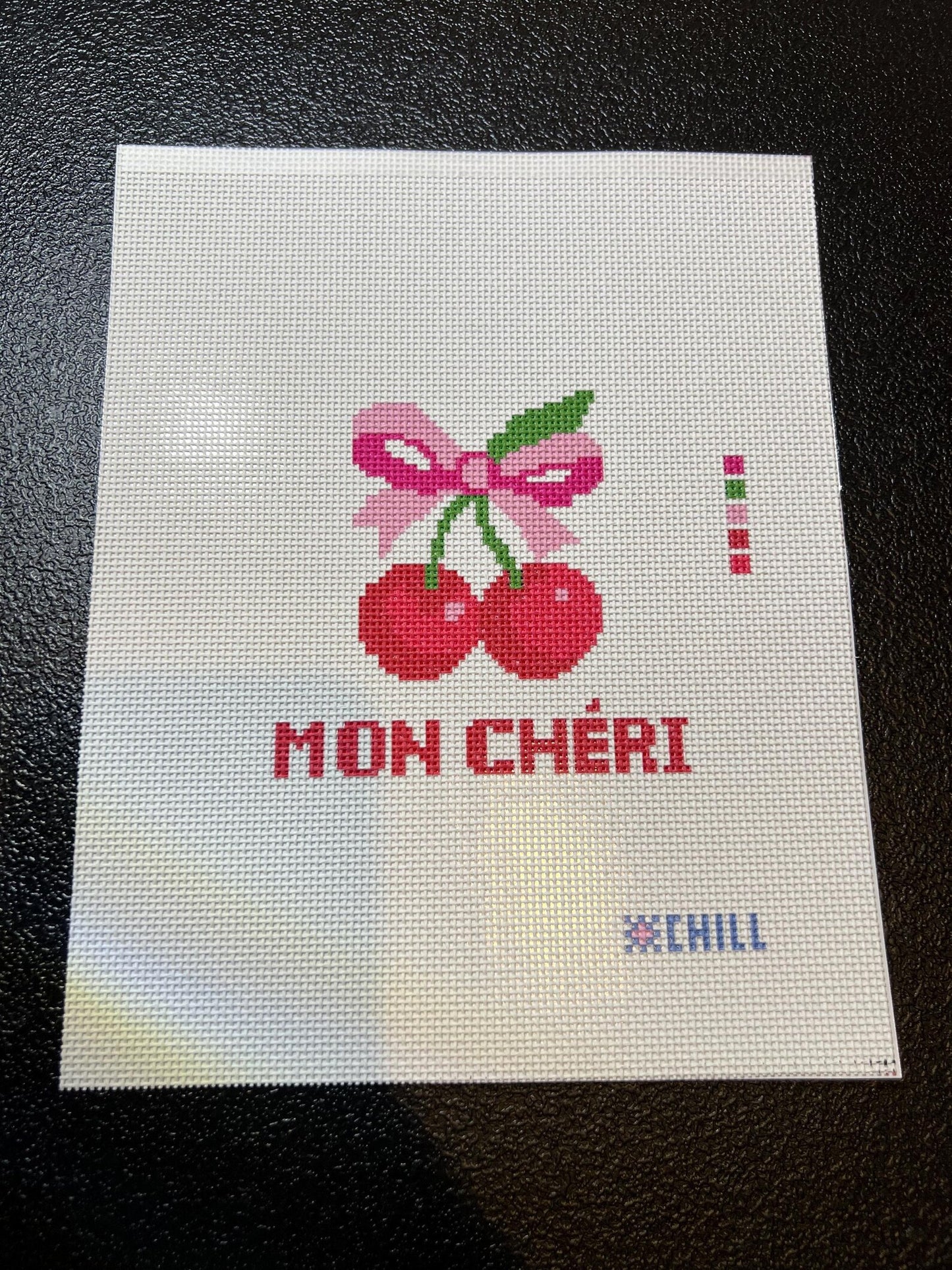 Cherry with Bow Needlepoint Canvas – Mon Cheri