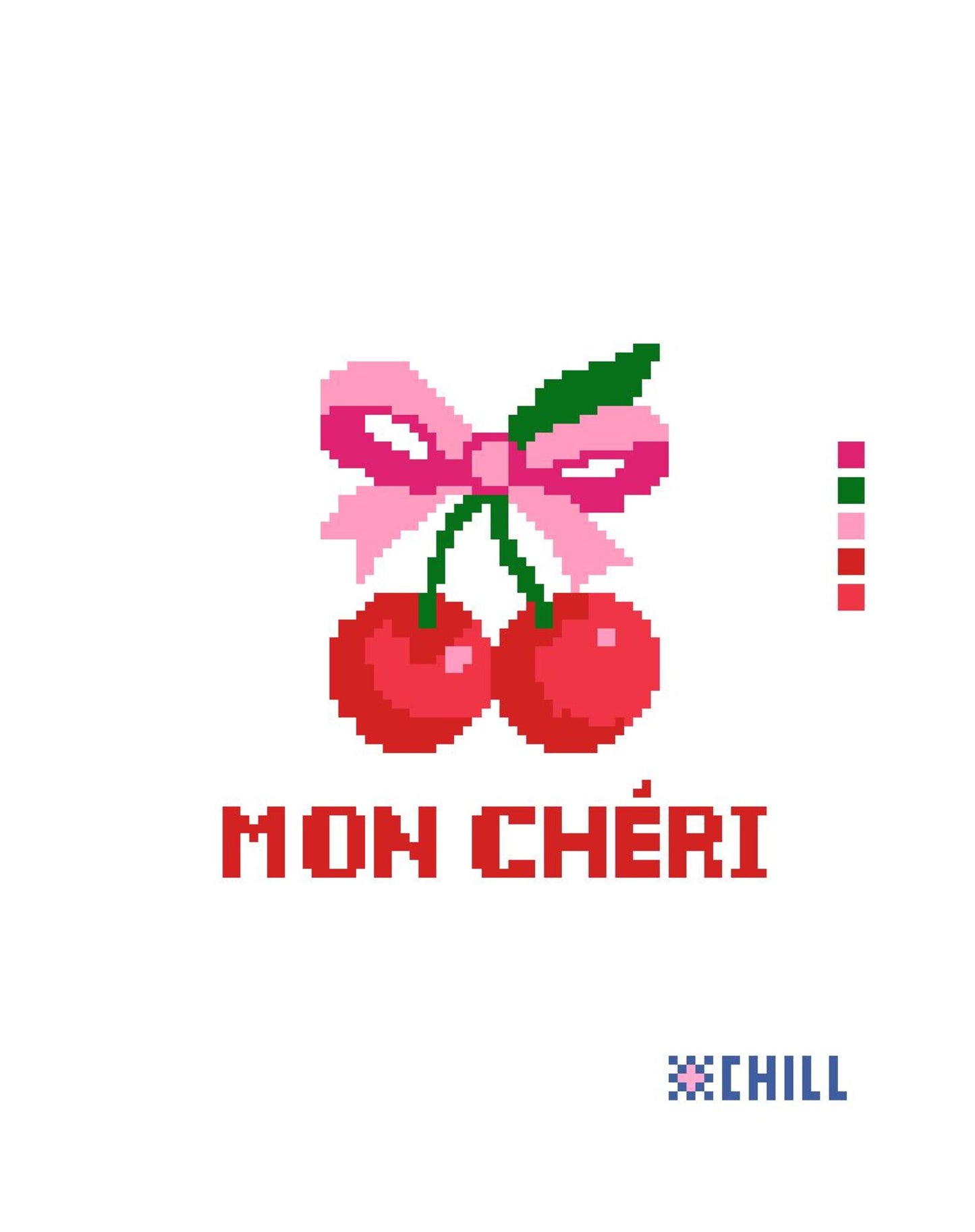 Cherry with Bow Needlepoint Canvas – Mon Cheri