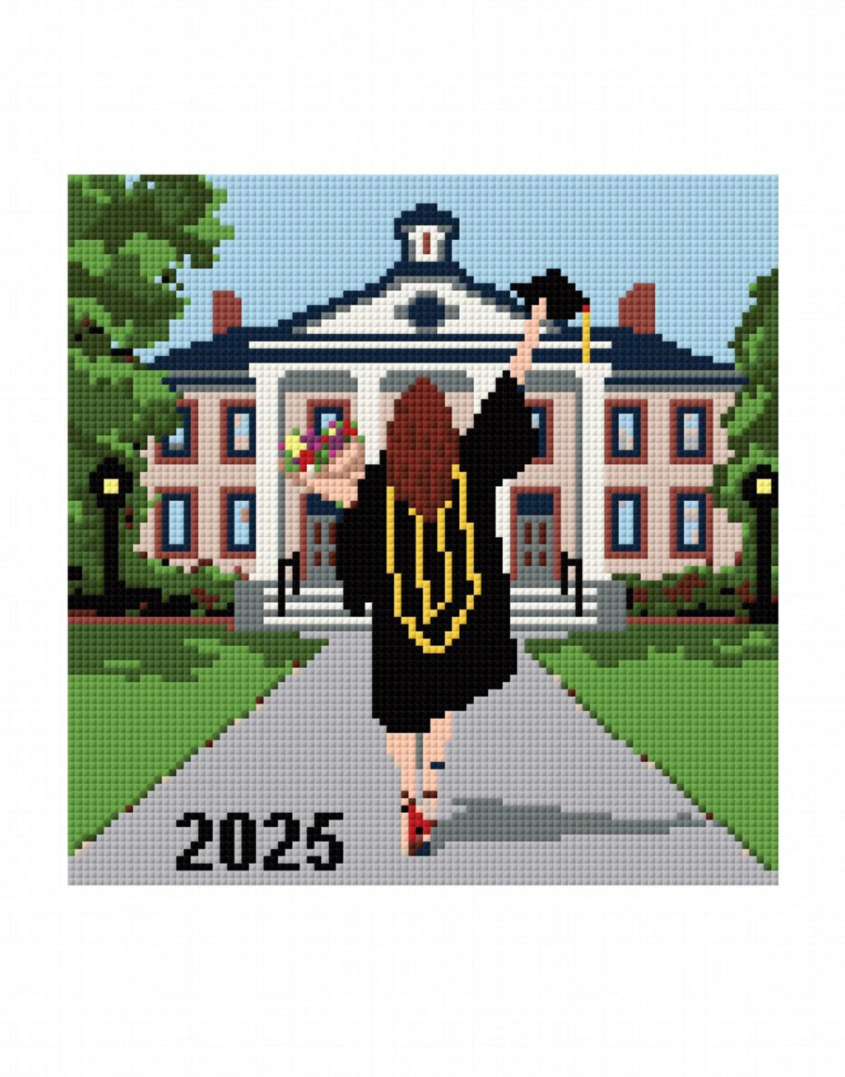 Graduation Day Needlepoint Canvas – Full View – Needlepoint & Chill
