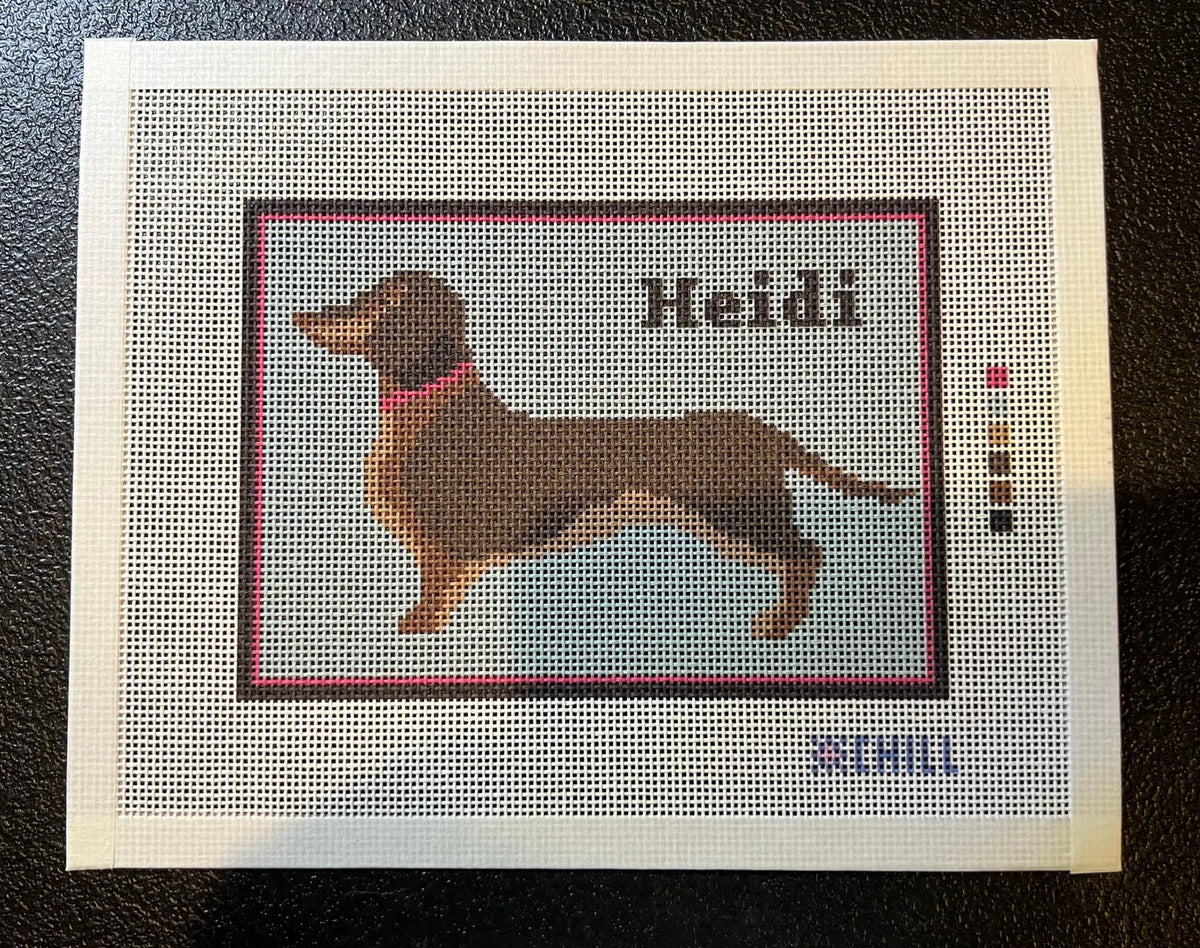 Personalizable Dachshund Needlepoint Kit – Full Contents – Needlepoint & Chill