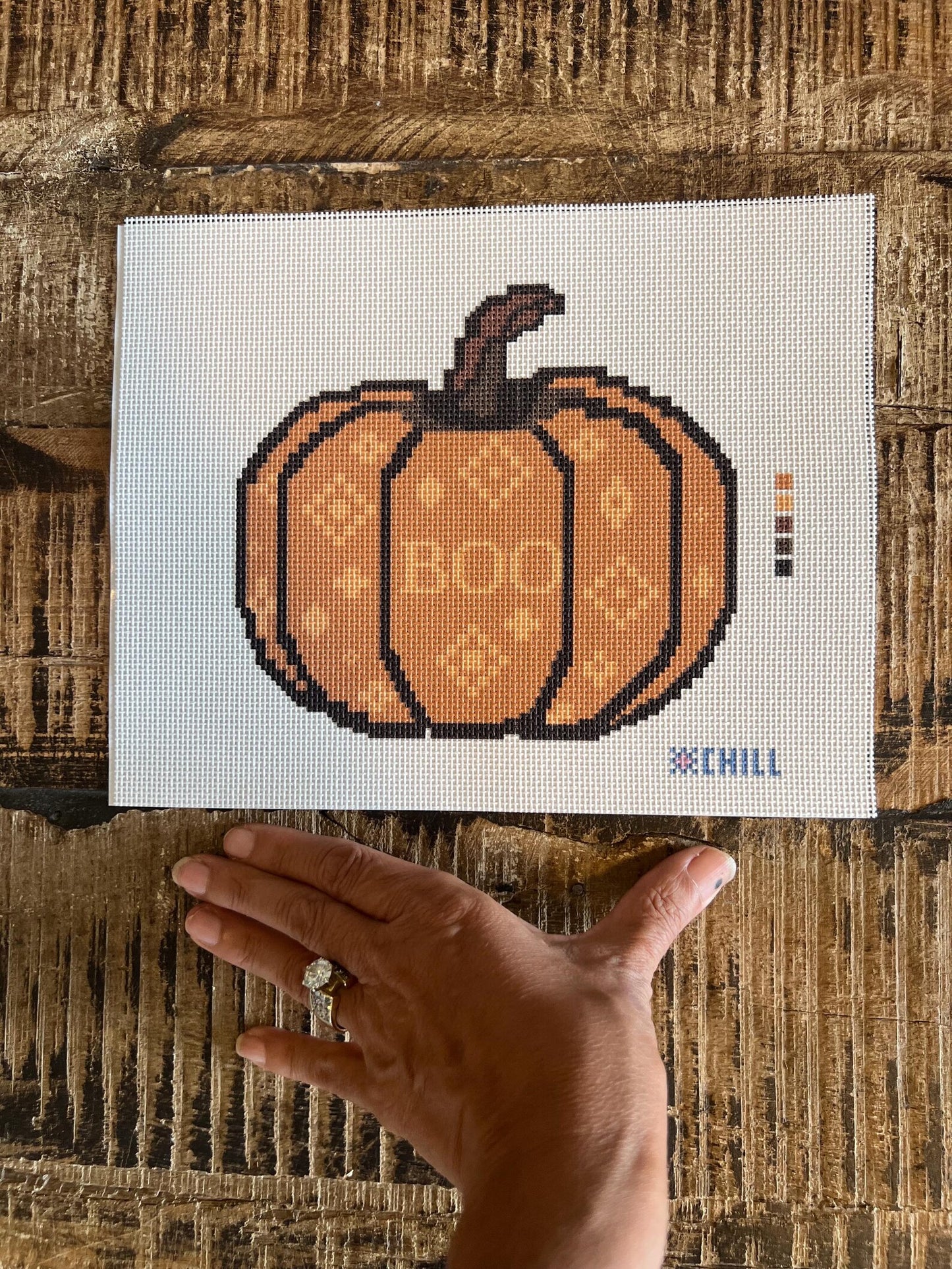 Boo Pumpkin Halloween Needlepoint Canvas