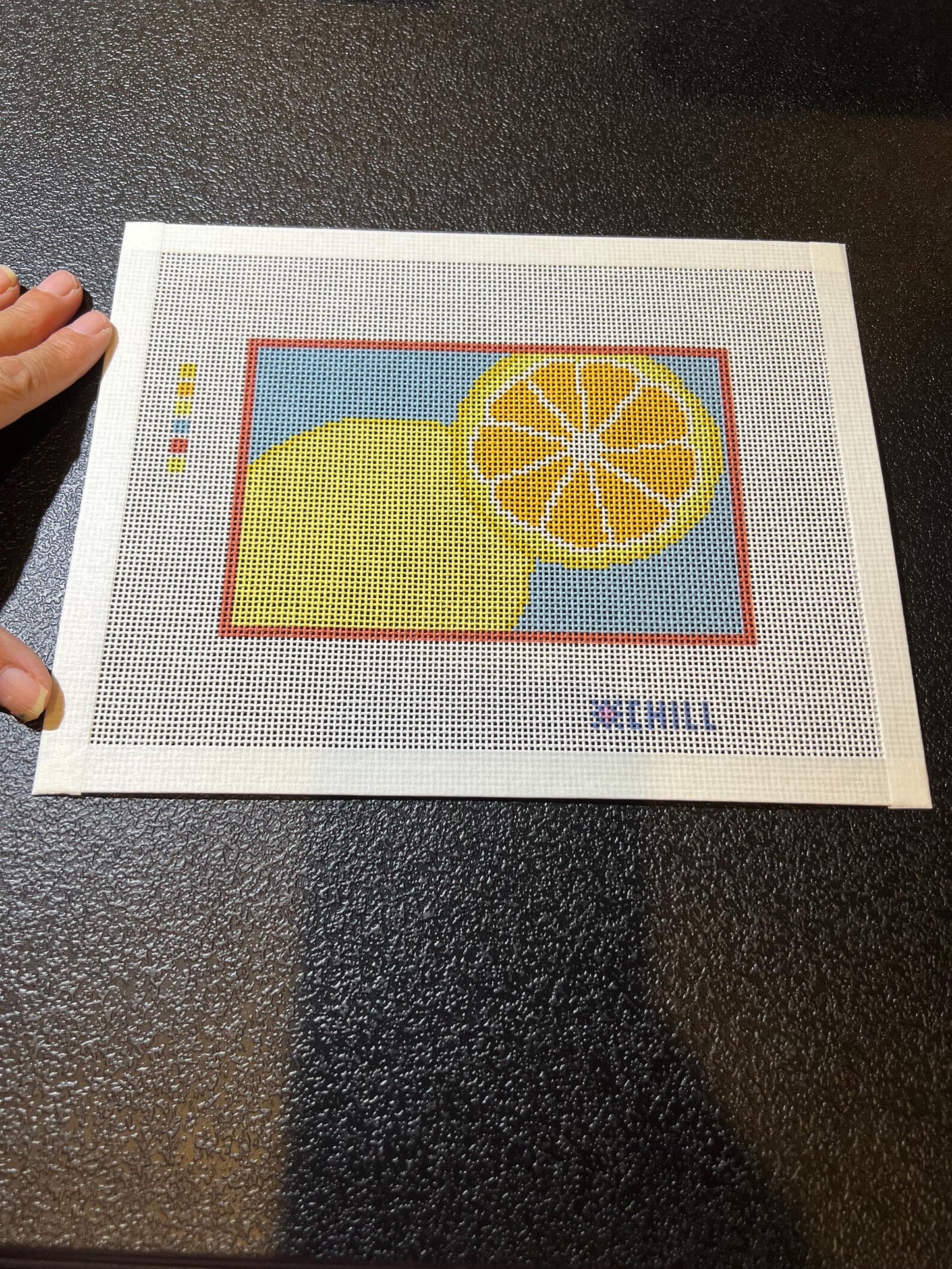 Lemon Slice Needlepoint Canvas – Fruit Series