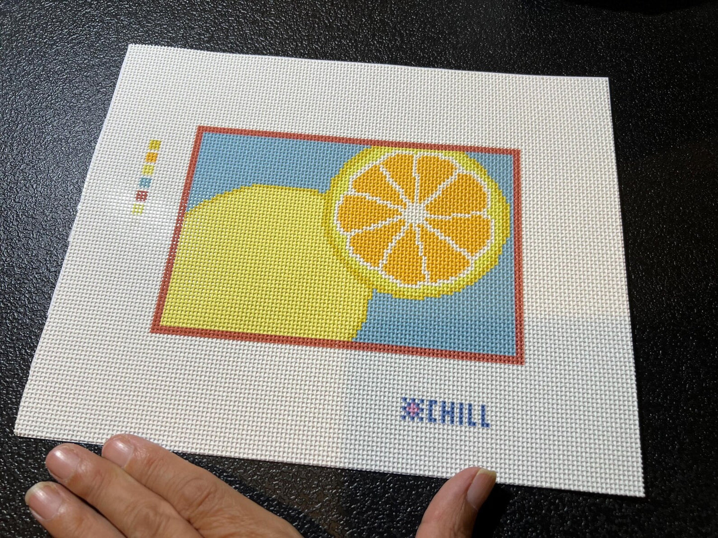 Lemon Slice Needlepoint Canvas – Fruit Series