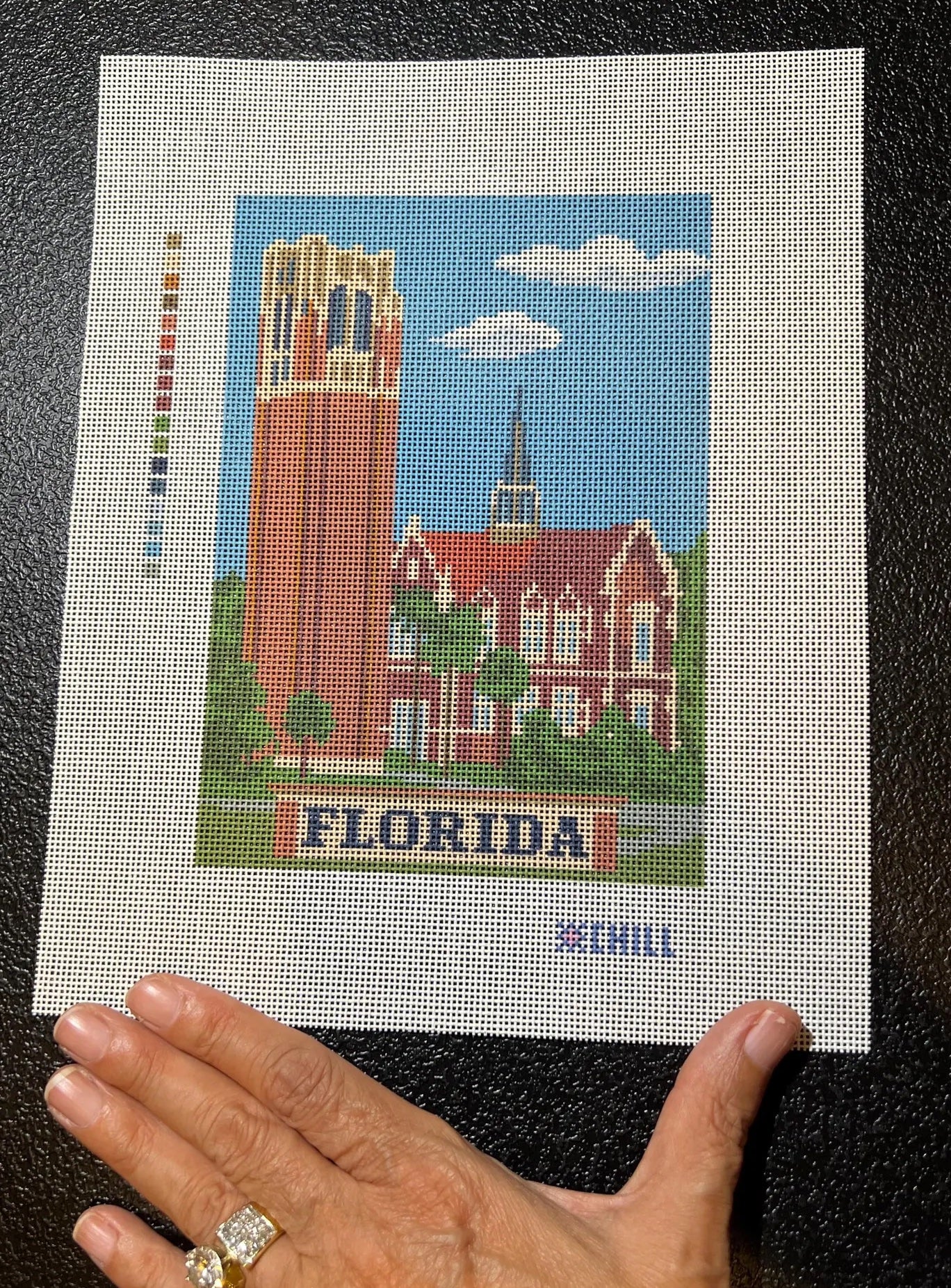 Gainesville Florida Needlepoint Canvas – Full View – Needlepoint & Chill
