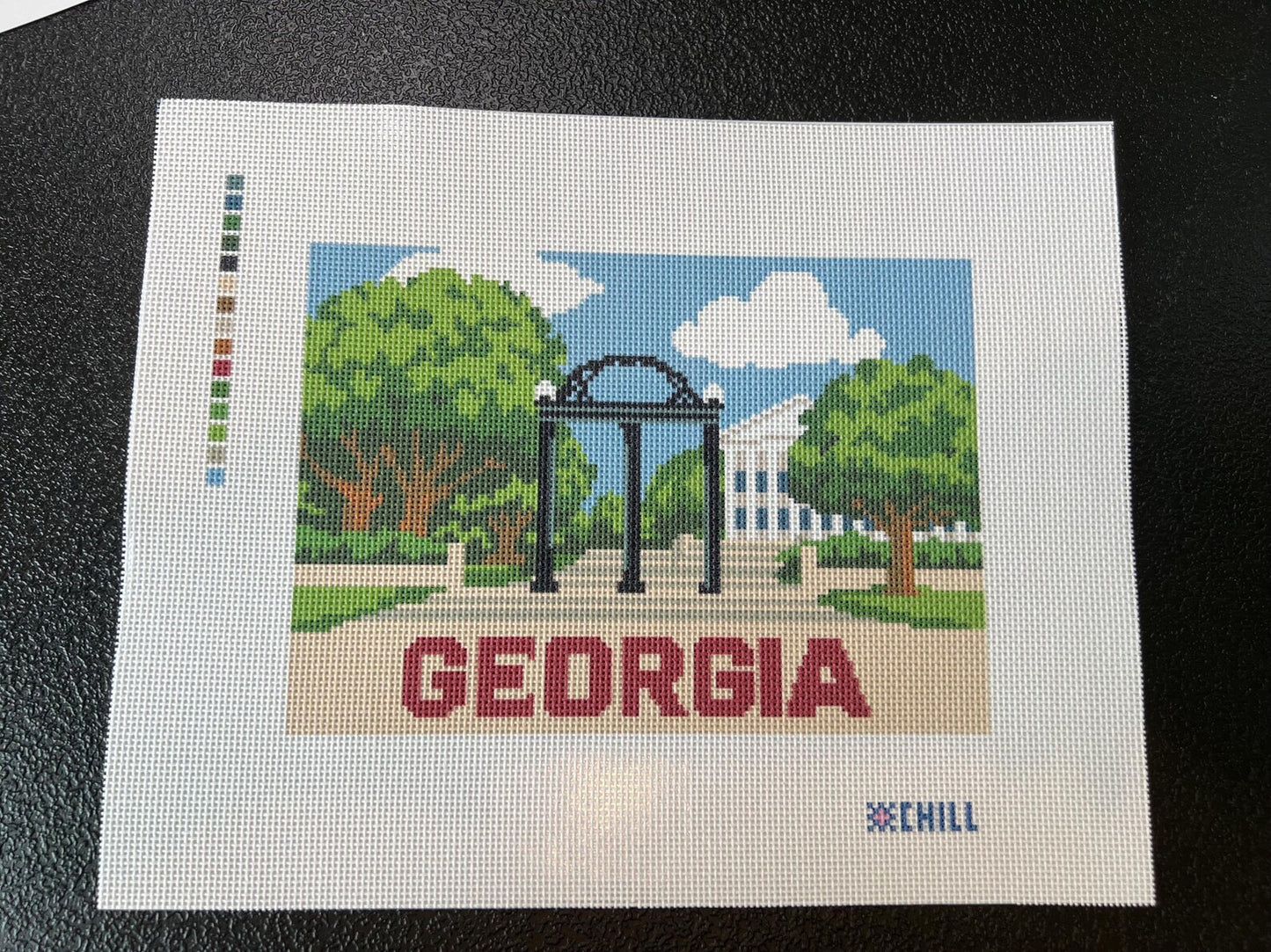 Georgia Arch Needlepoint Canvas – Historic Athens Landmark