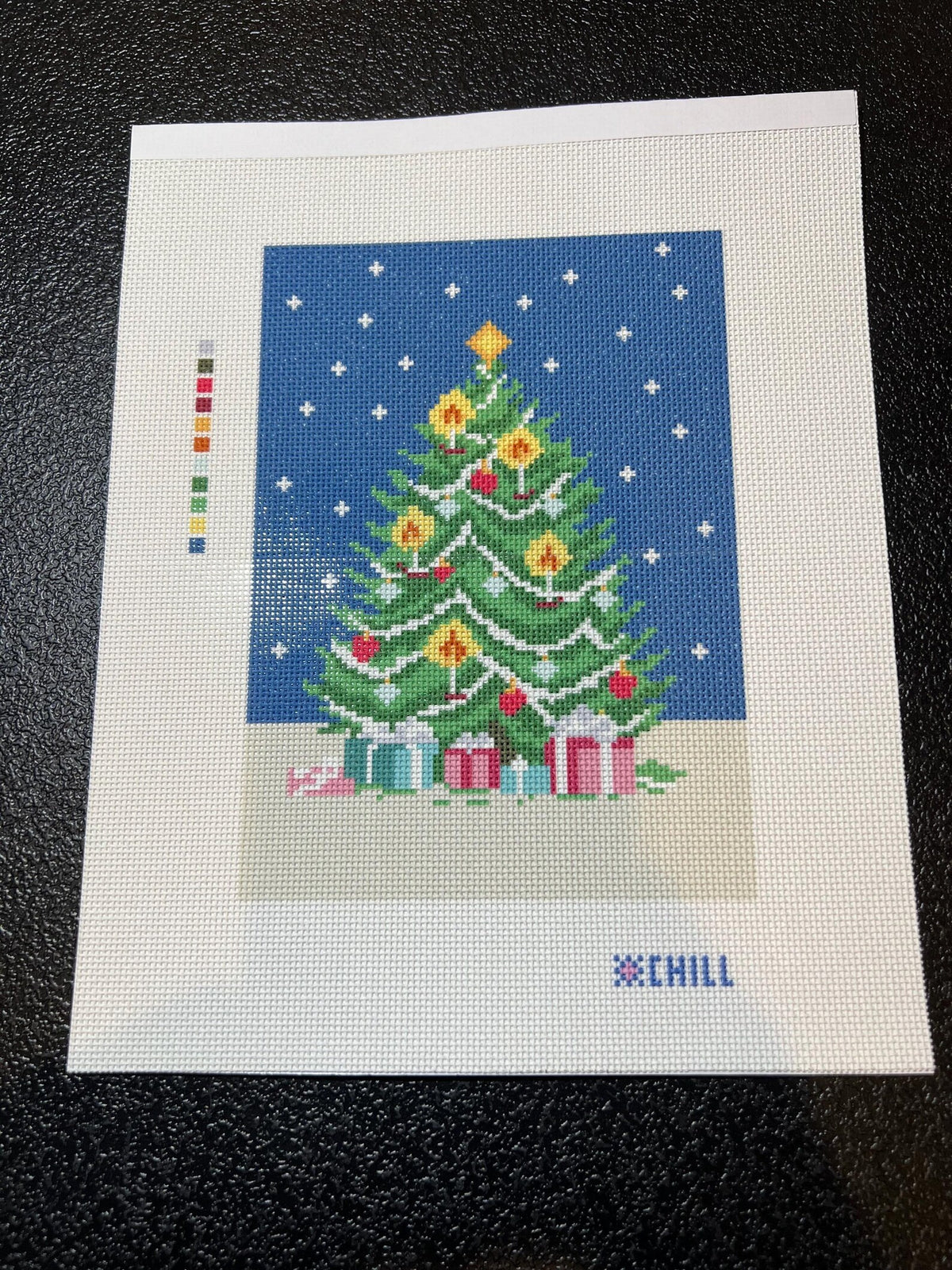 Christmas Tree Needlepoint Canvas – Canvas Detail – Needlepoint & Chill