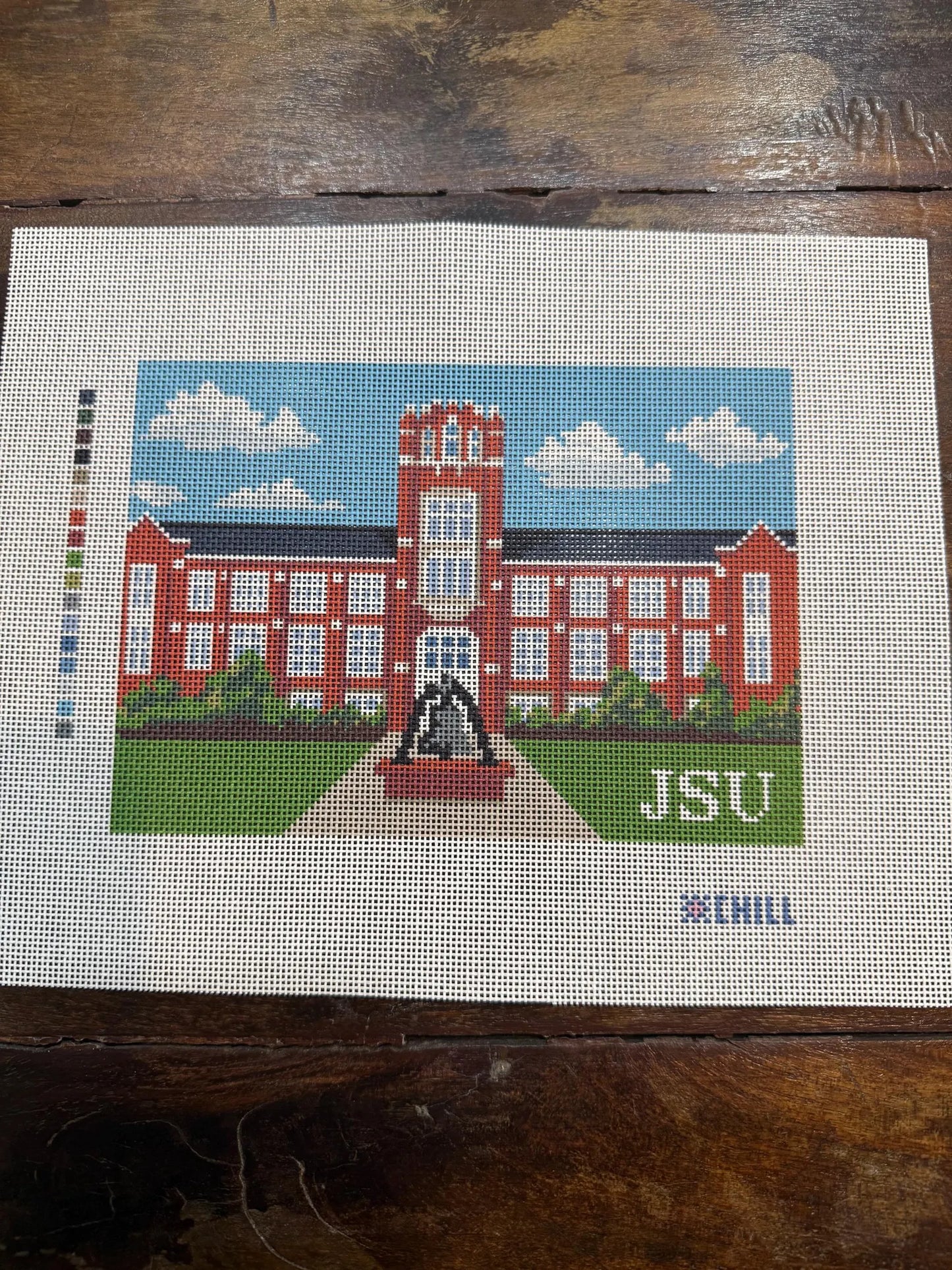 Jacksonville Alabama Needlepoint Canvas – Campus Spirit Design
