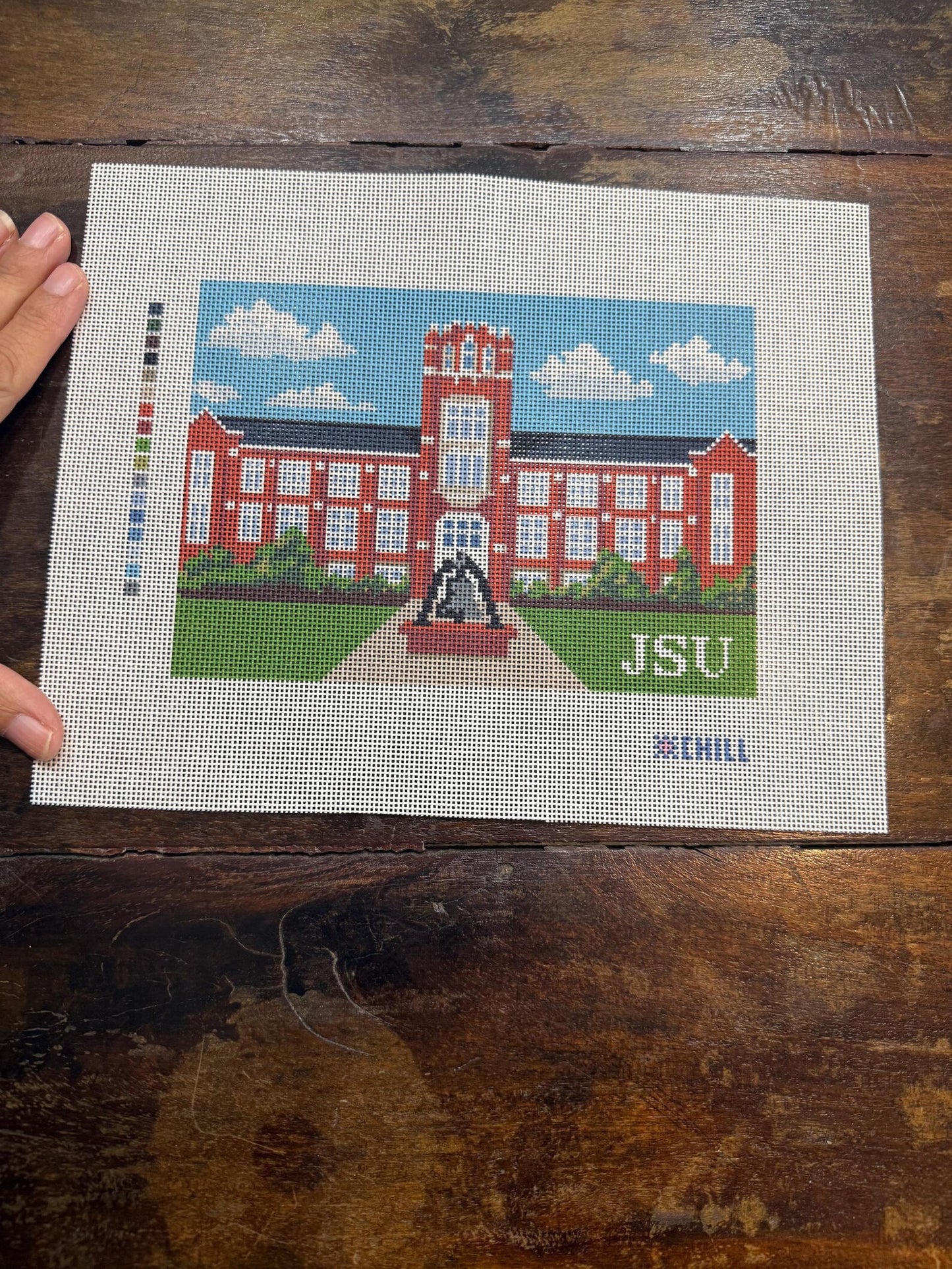 Jacksonville Alabama Needlepoint Canvas – Campus Spirit Design