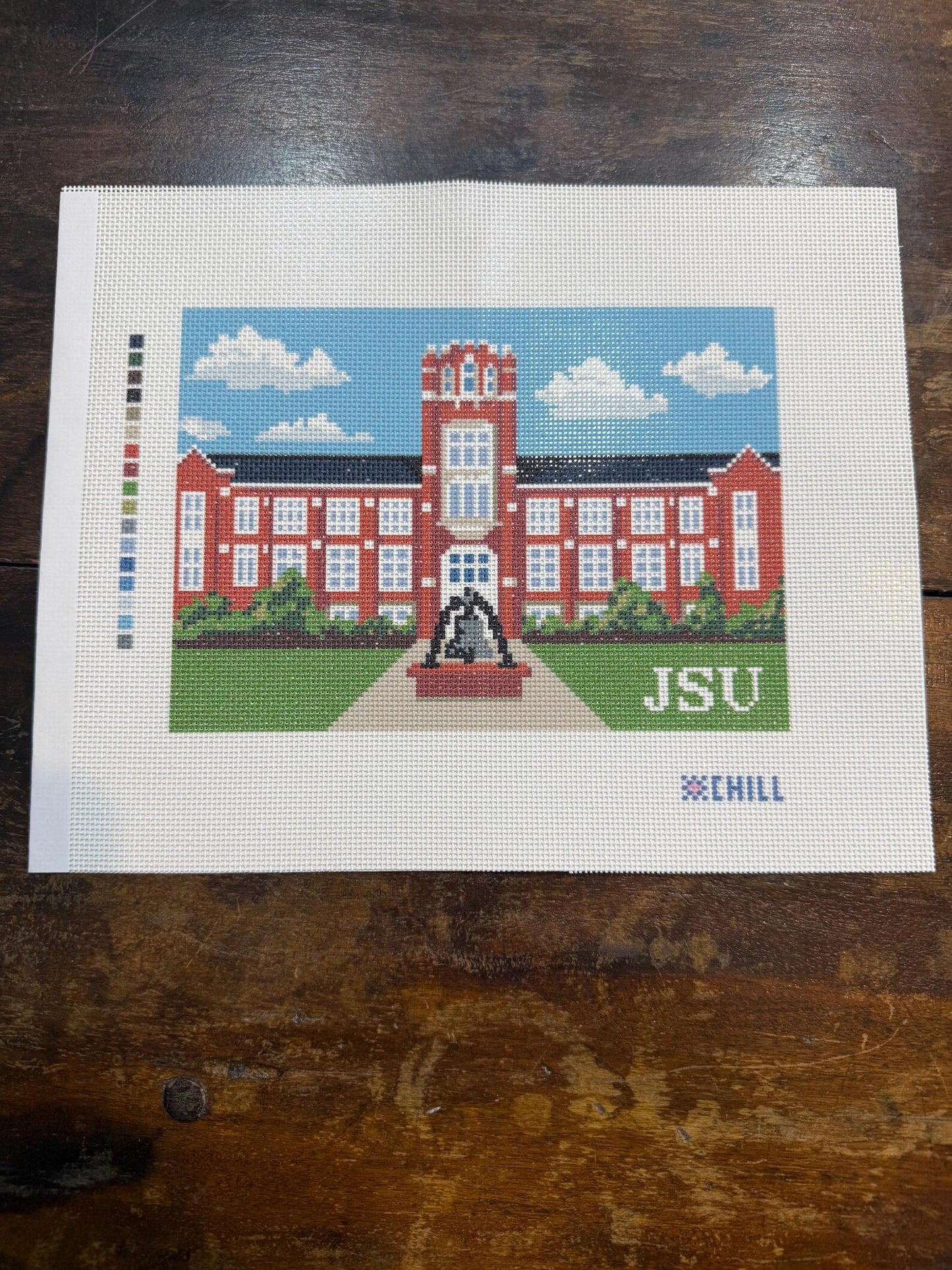 Jacksonville Alabama Needlepoint Canvas – Campus Spirit Design
