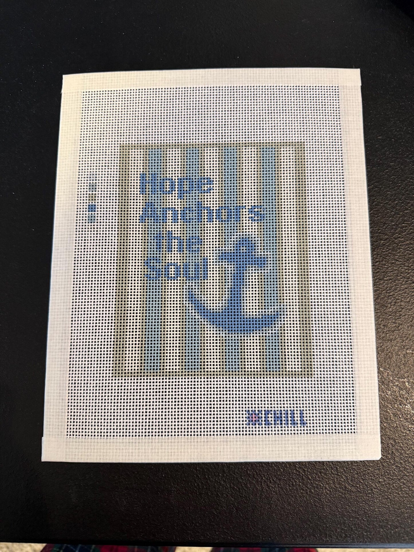 Hope Anchors the Soul Needlepoint Canvas – Canvas Detail – Needlepoint & Chill