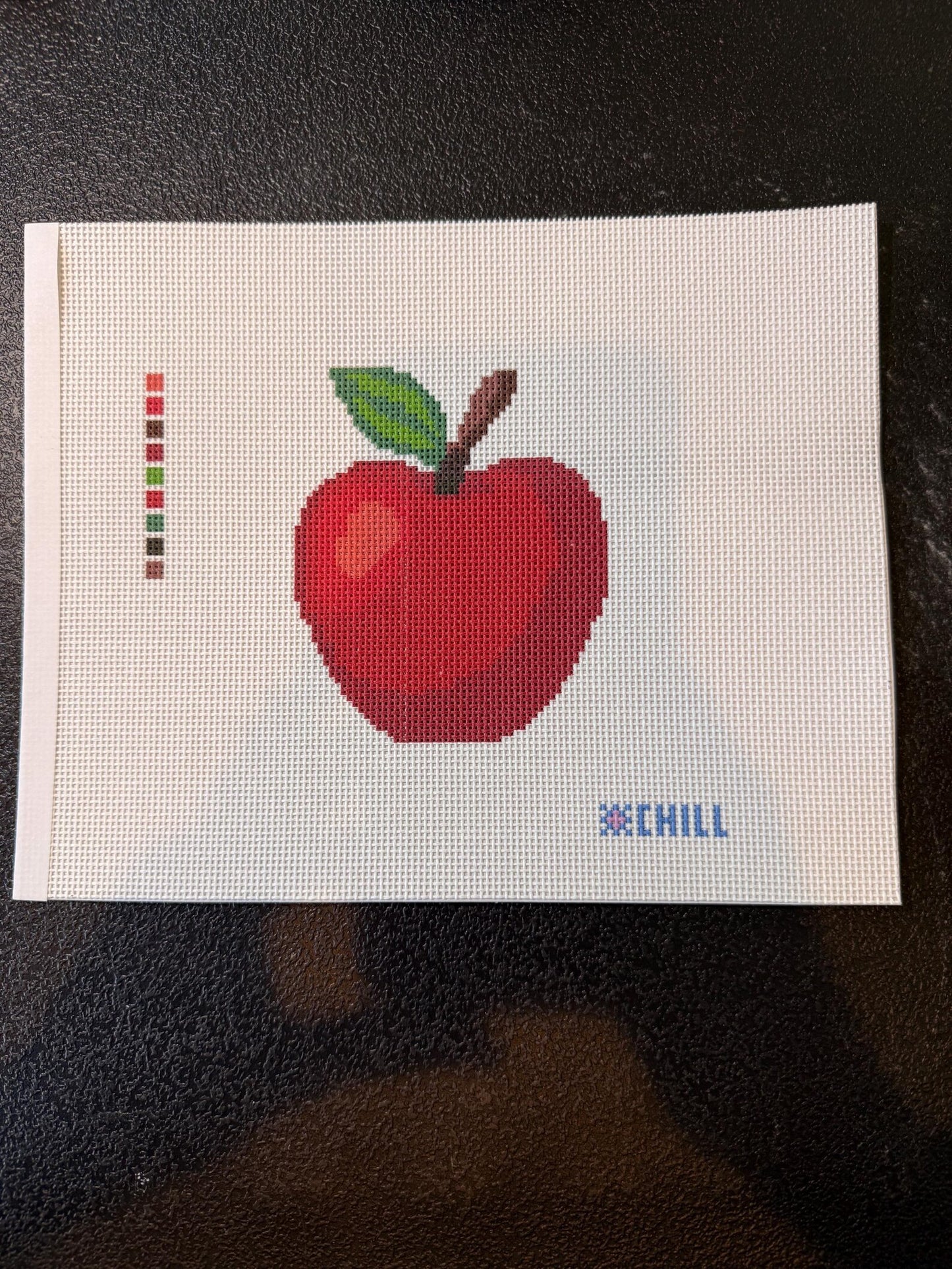 Classic Red Apple Needlepoint Canvas – Fruit Series, Kitchen Decor