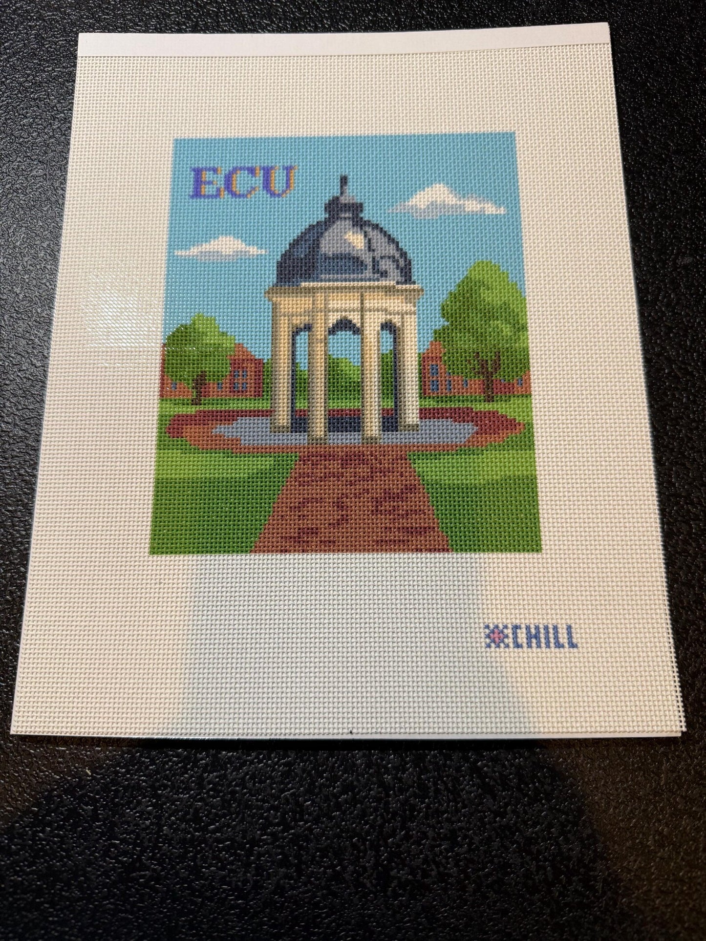 Greenville NC Cupola Needlepoint Canvas – Canvas Detail – Needlepoint & Chill