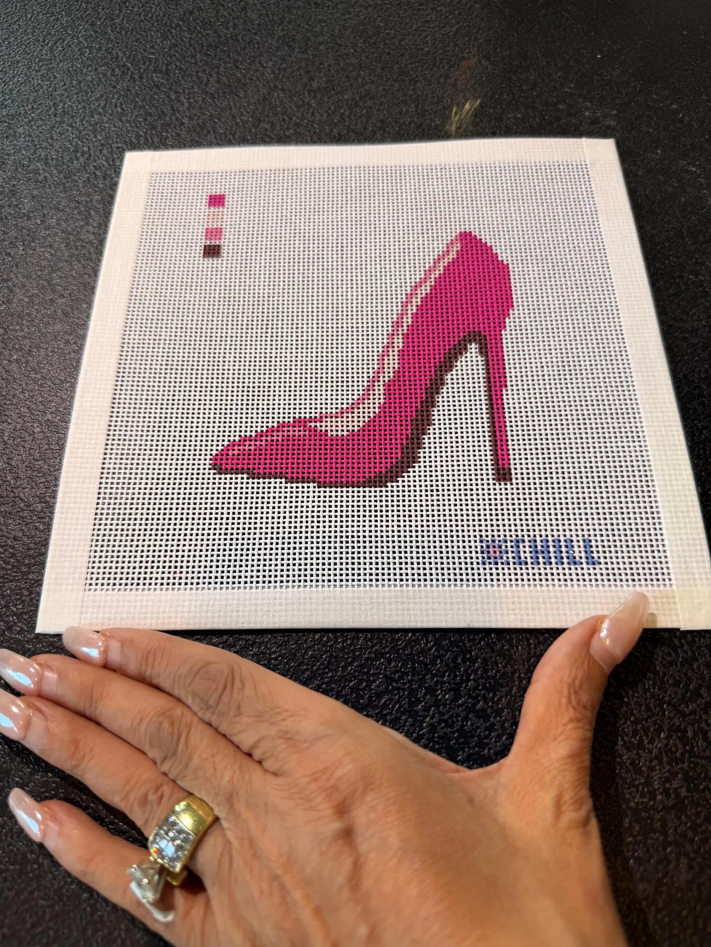 Pink High Heel Needlepoint Canvas – Fashion Boutique Stiletto Design