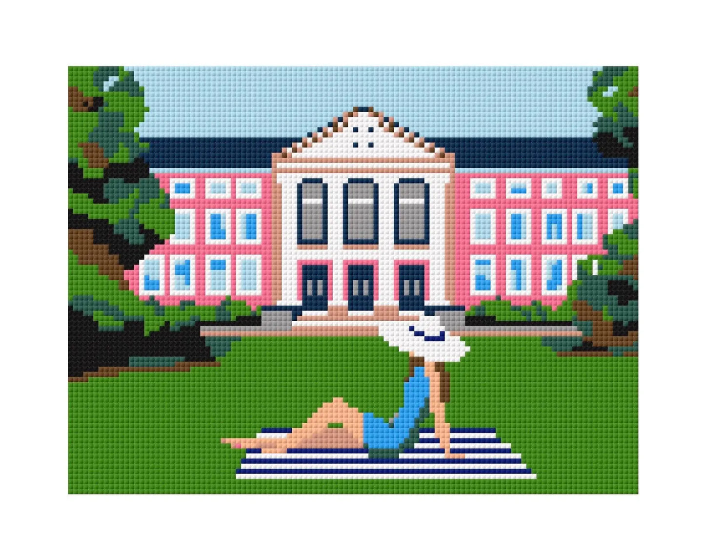 Sorority Row Needlepoint Canvas – College Campus Series – Needlepoint & Chill